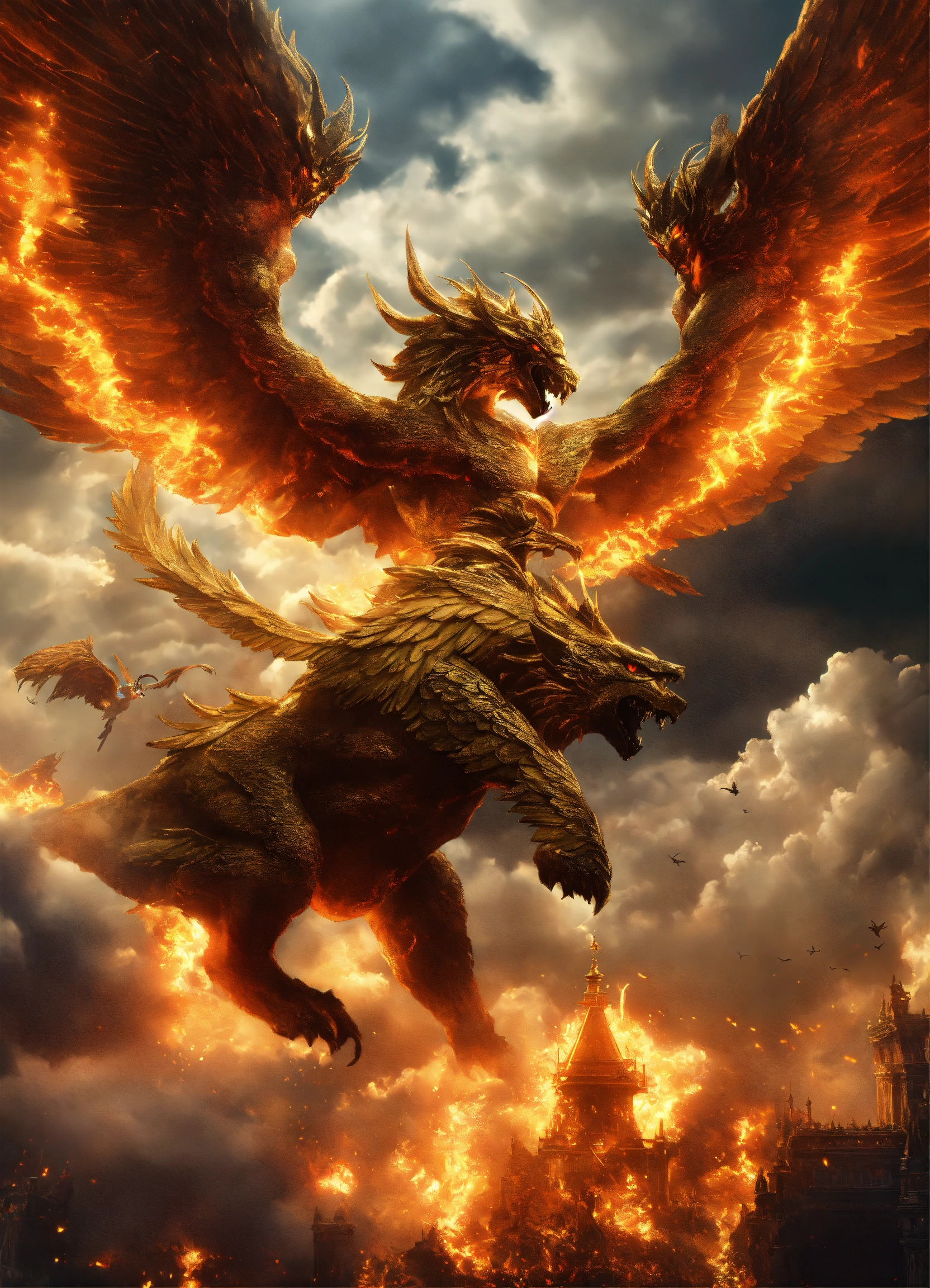 Lexica - Armies of angels and demons fighting in the skytwo smoke ...