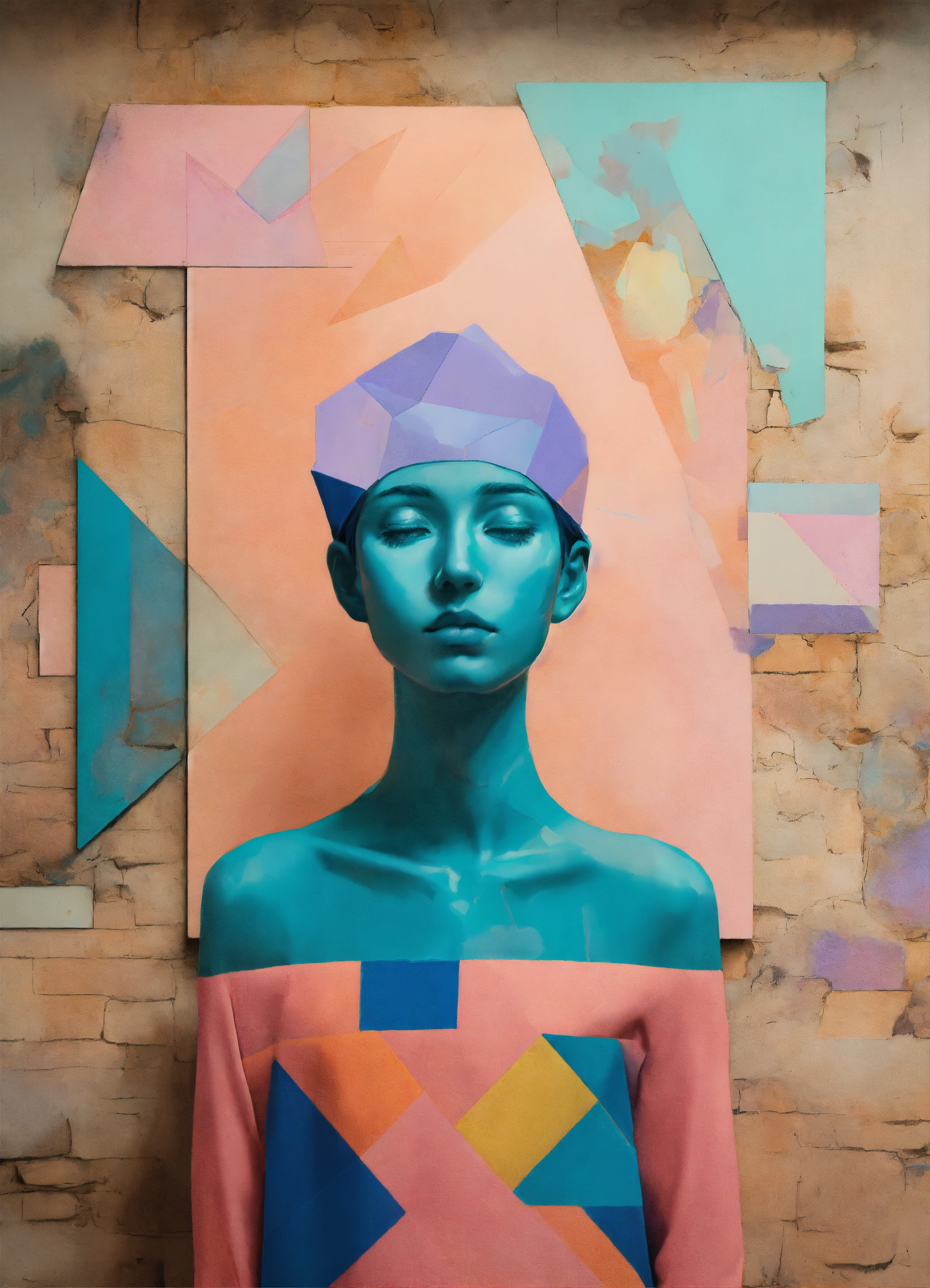 Lexica - Create the outline of personification of anxiety, painted with ...