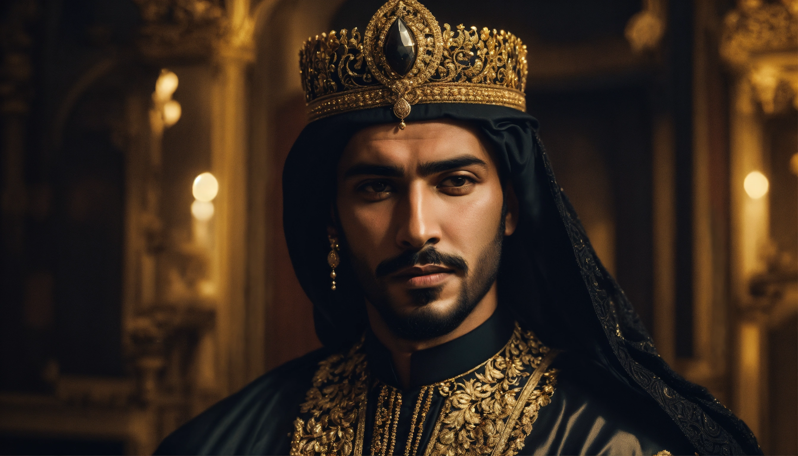 Lexica - Dark, mysterious and dramatic portrait of a young handsome ...