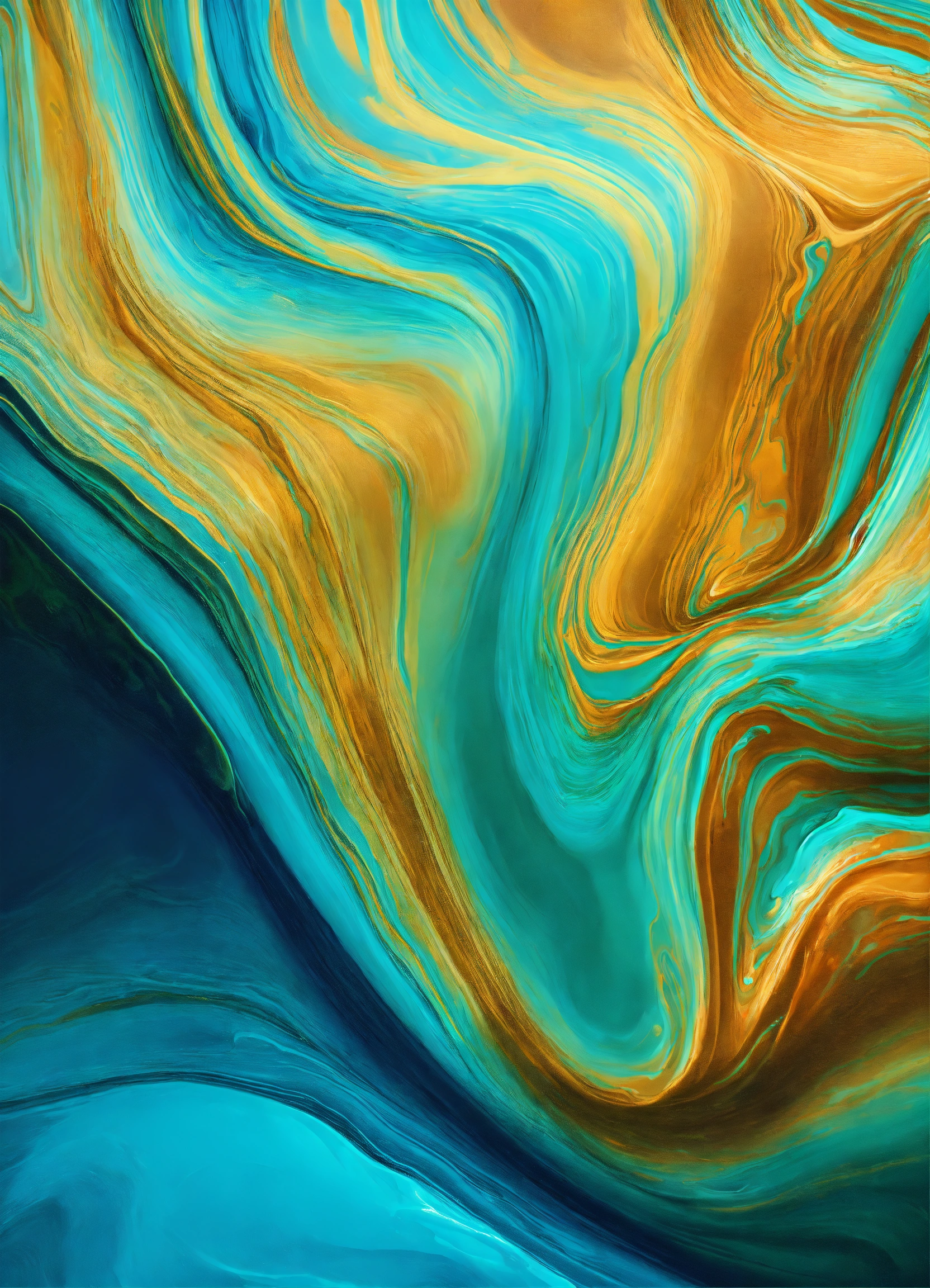 Lexica - Liquid, abstract, turqoise