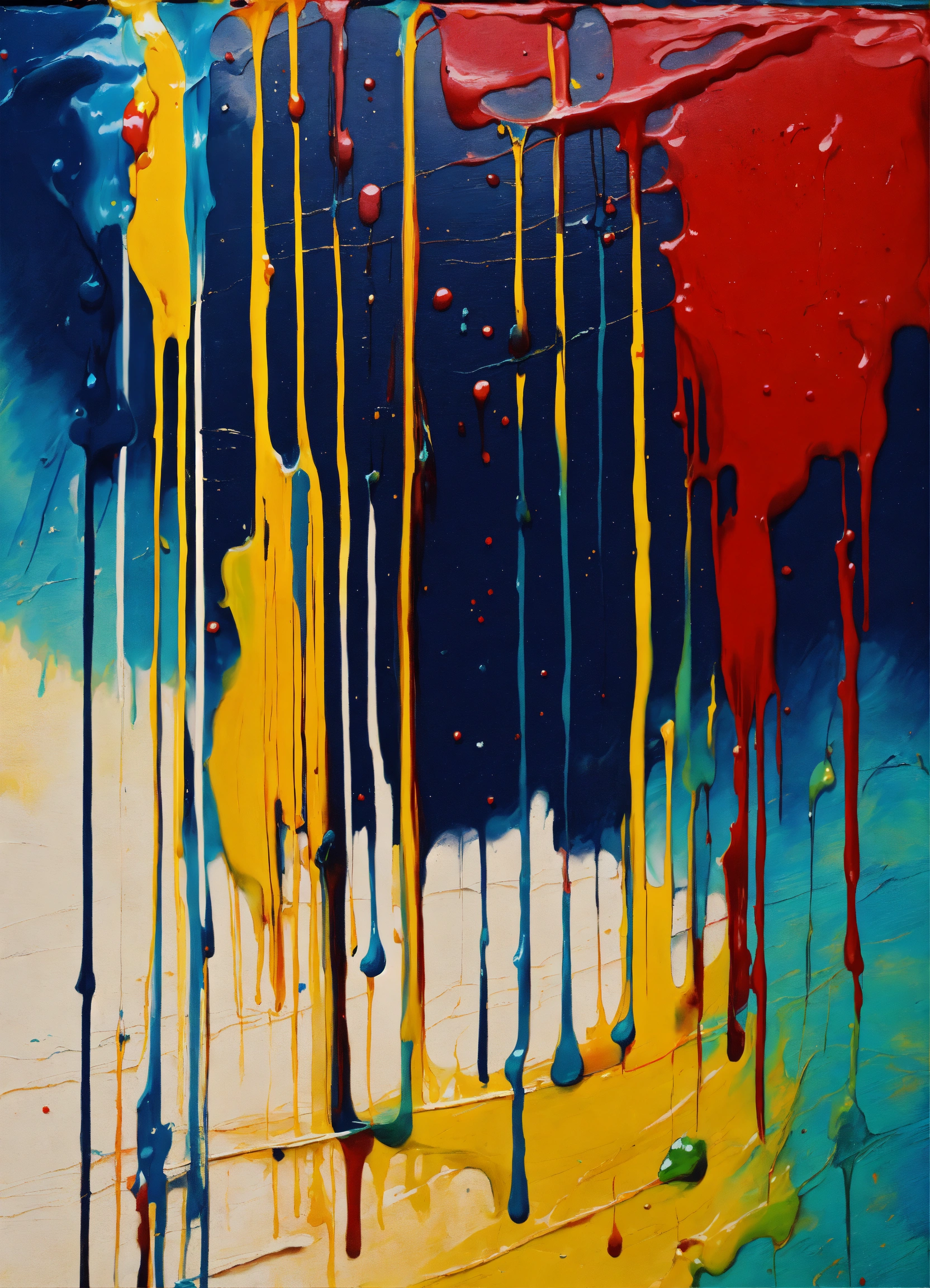 Lexica - Abstract rectangles colorful with ragged edges perspective oil ...