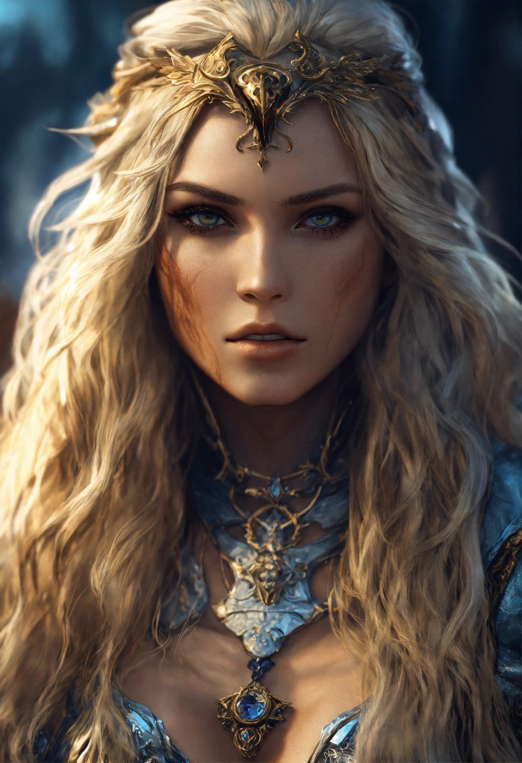 Lexica - Photorealistic, closeup, beautiful savage sorceress, facing ...