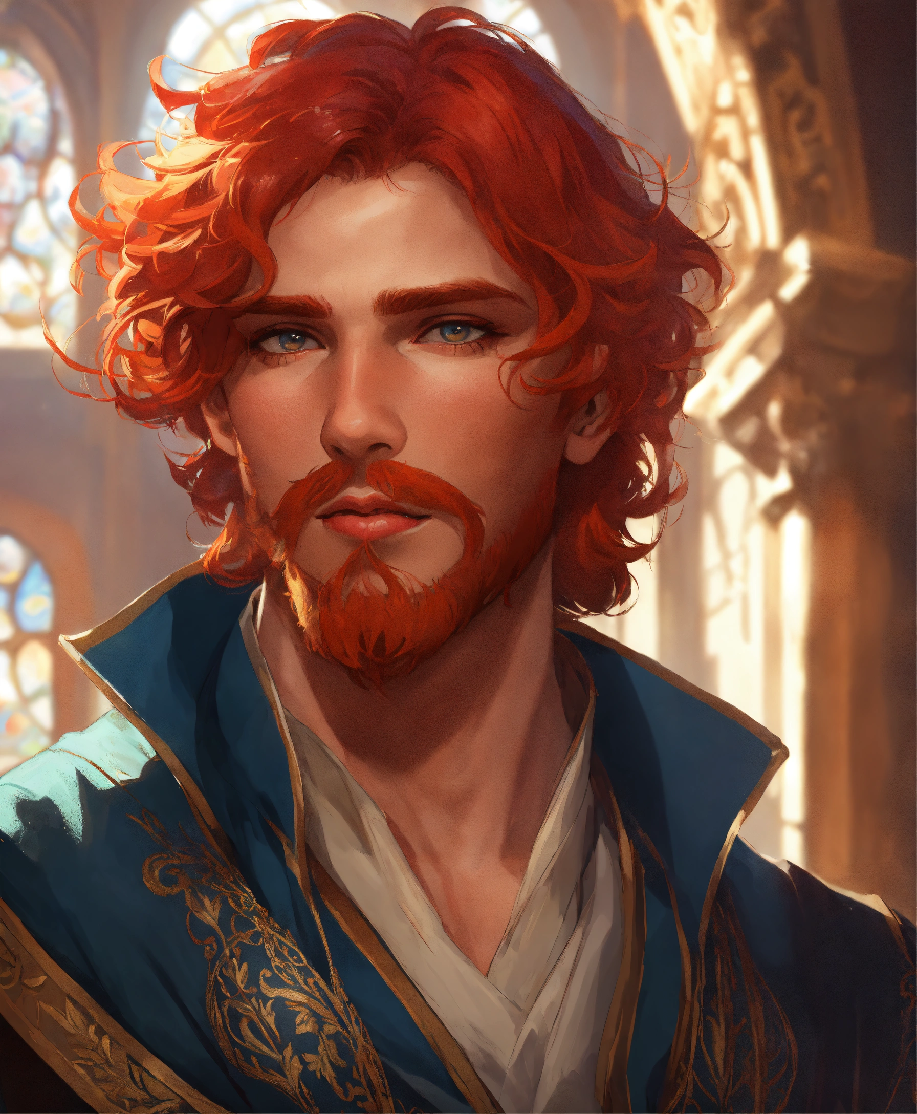 Lexica - Male Medieval Royan Bufoon In The Court, Red Hair, Art By 