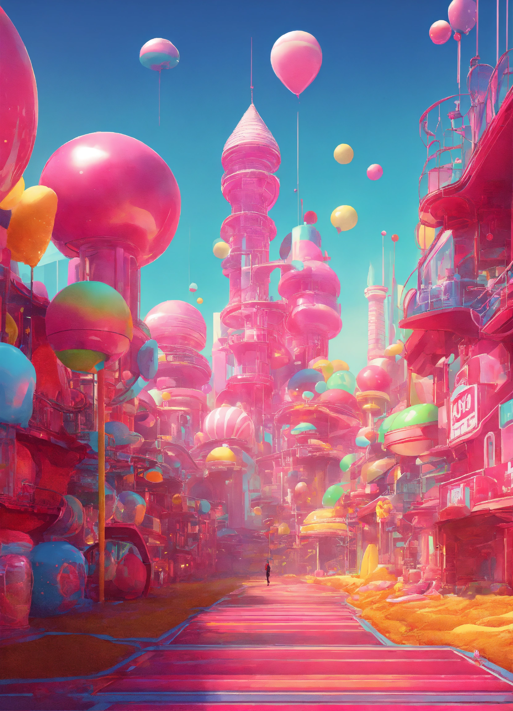 Lexica - Candy Land Cyberpunk hd. Minimalist and sleek conceptual ...