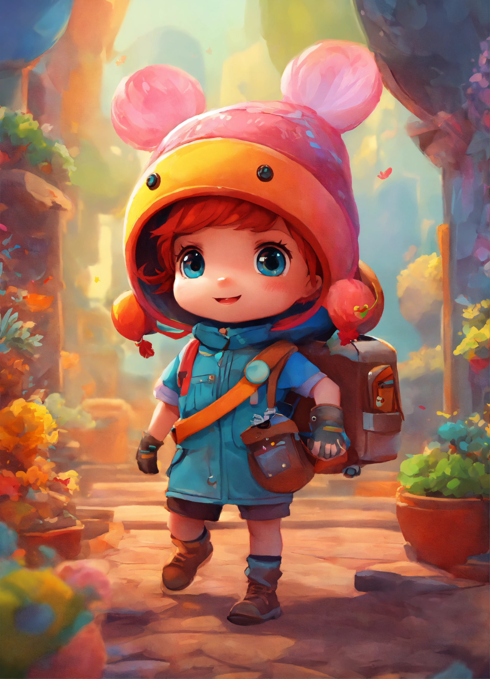 Lexica - Cute colorful small cartoon character