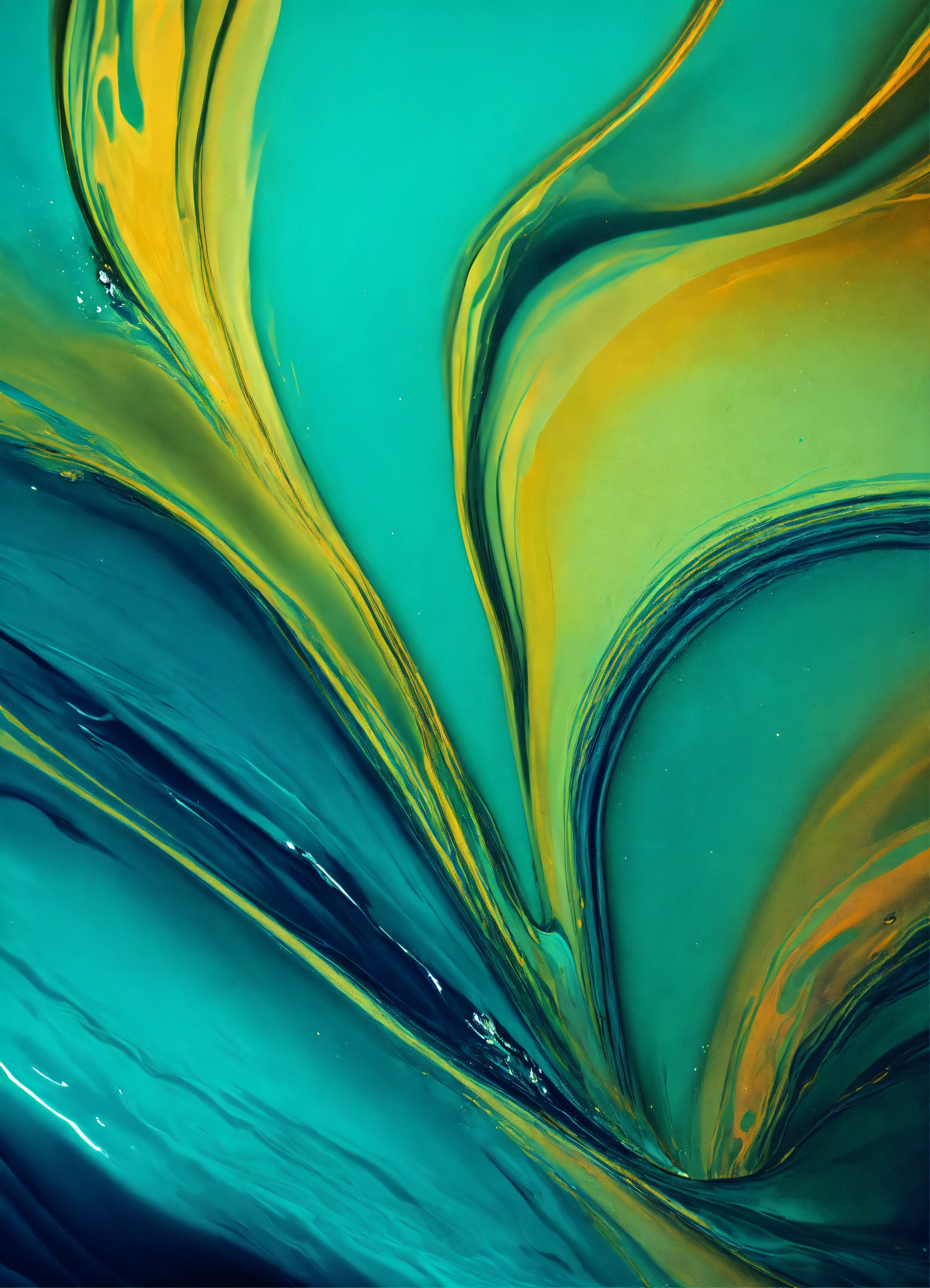 Lexica - Liquid, abstract, turqoise