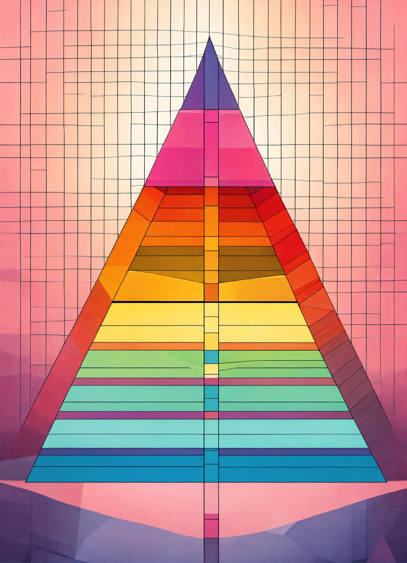 Lexica - Background graph pyramid, split in 5 rows, each row with a ...