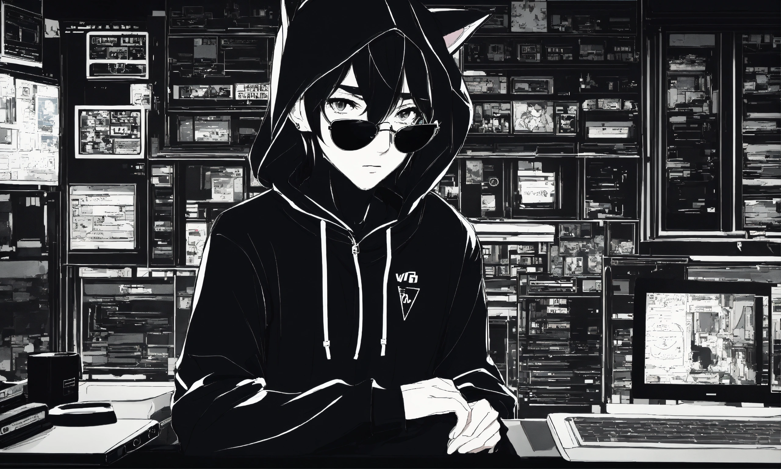 Lexica - Twitch Vtuber Model , European Guy In Black Hoodie, Long Dark 