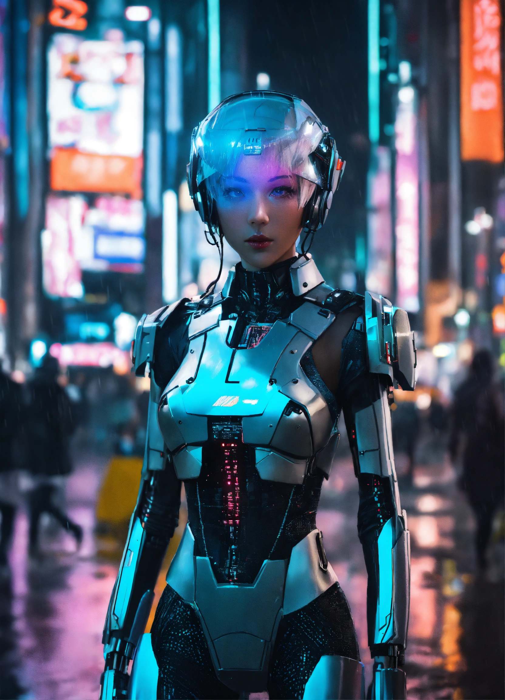 Lexica - Hipper realistic, 8k, cyber woman, robotic outfit, on dystopic ...