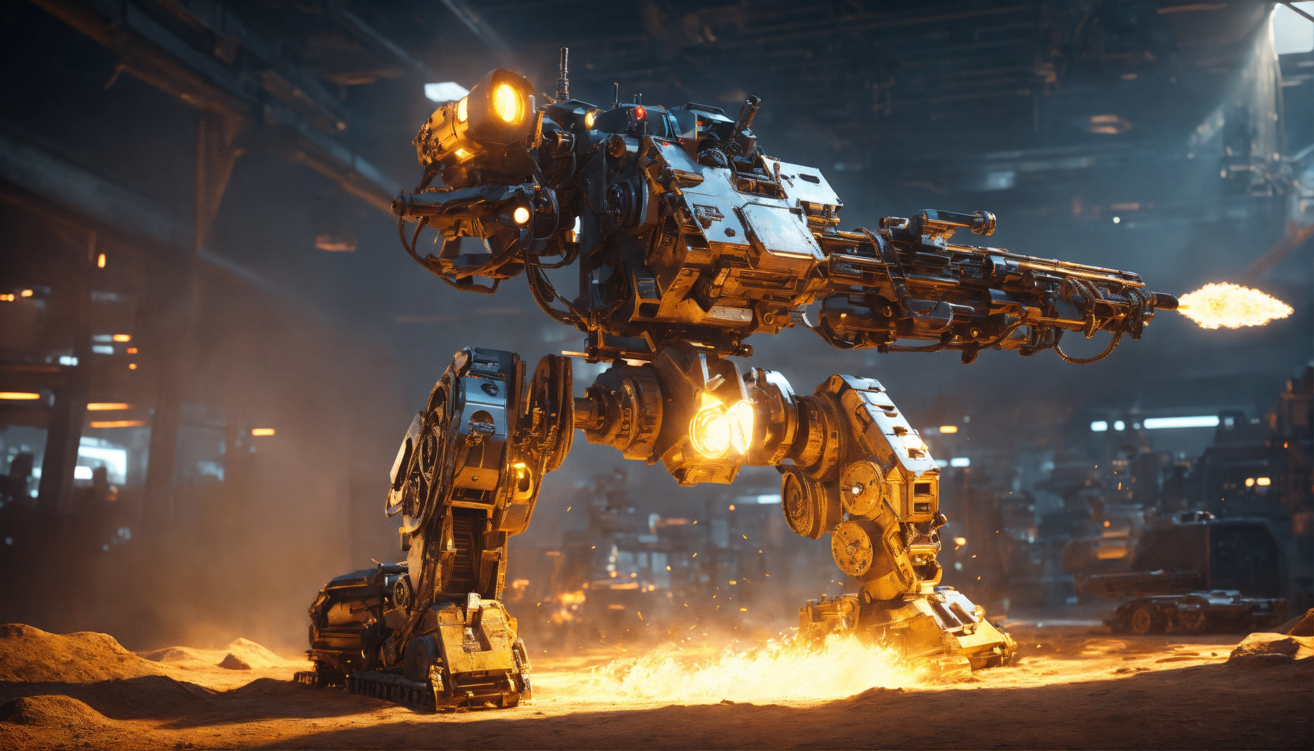Lexica - War of robots armed with machine guns, cyborg terminators made ...