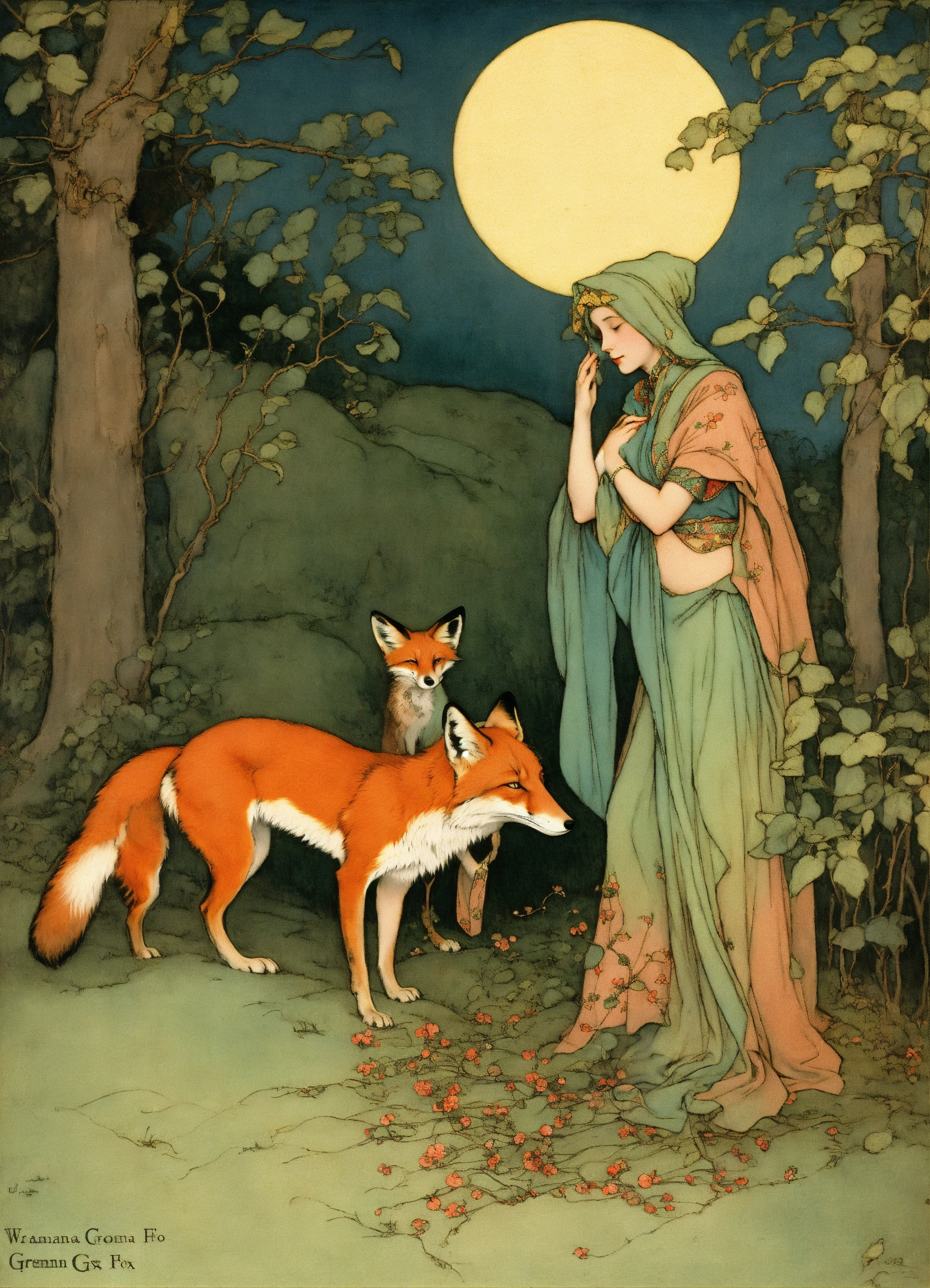 Lexica - Grannonia and the Fox, from The Serpent for The Pentamerone by ...