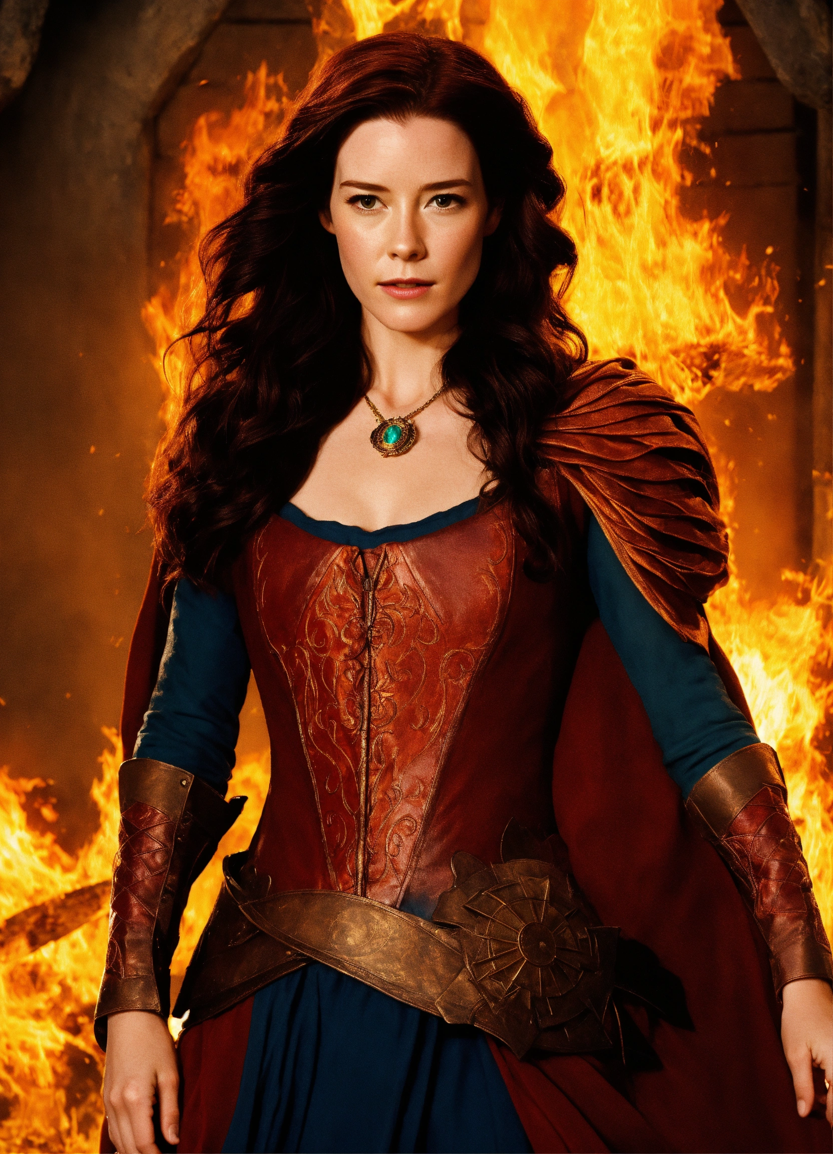 Lexica - Young bridget regan as a fire sorceress