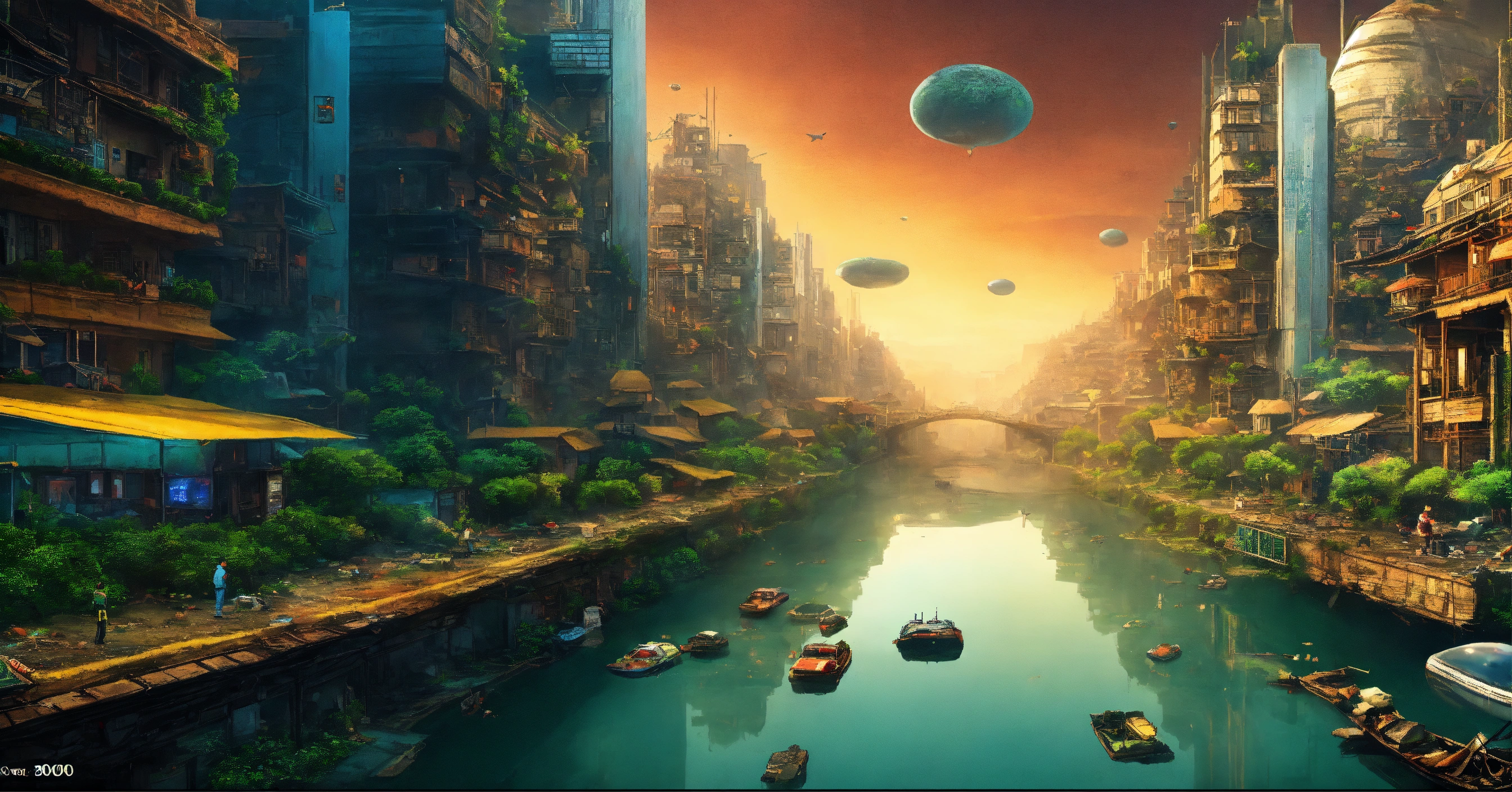 Lexica - The year 3000future world no space slums technology rich china ...