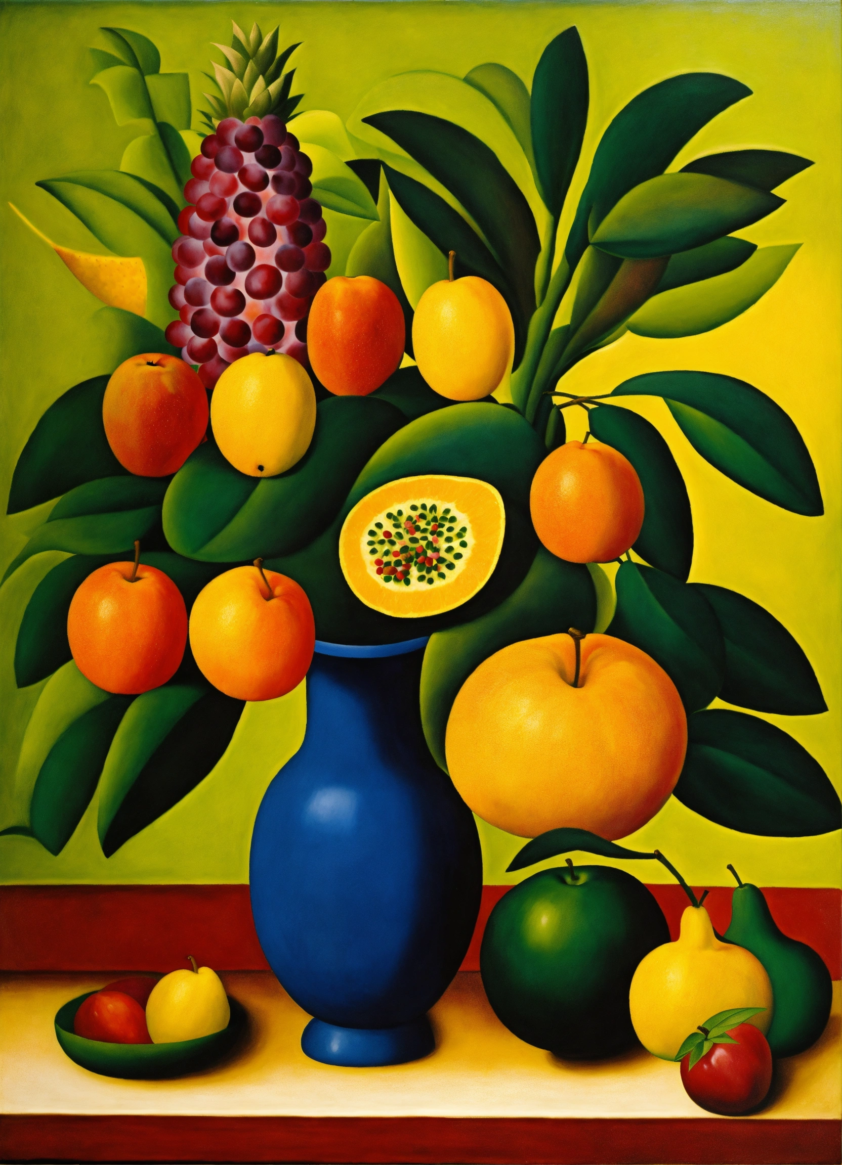 Lexica - Tarsila do Amaral's painting still life with fruits and animals in  Brazil