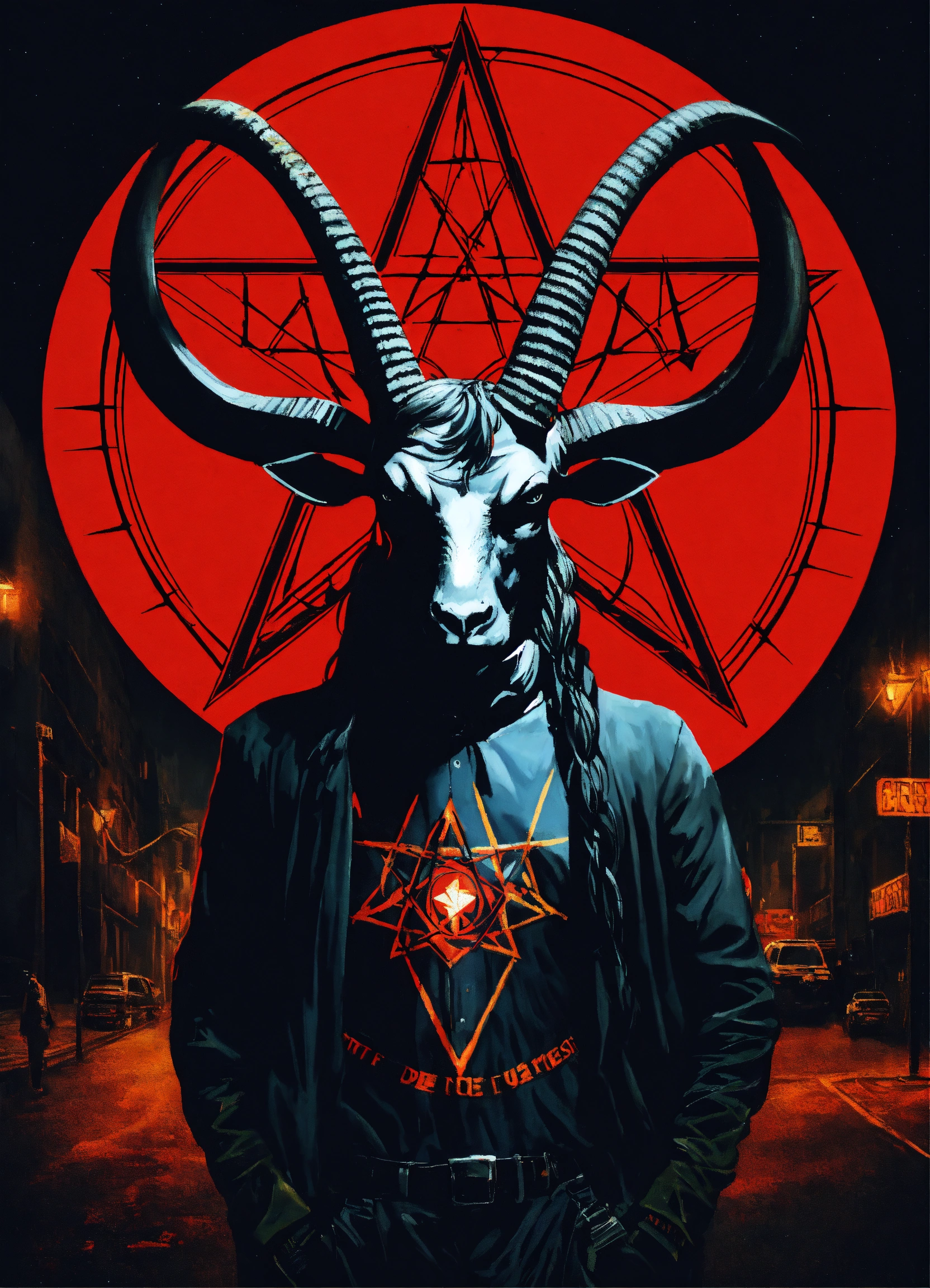 Lexica - Superrealist style, urban style, satanism, baphomet, night ...