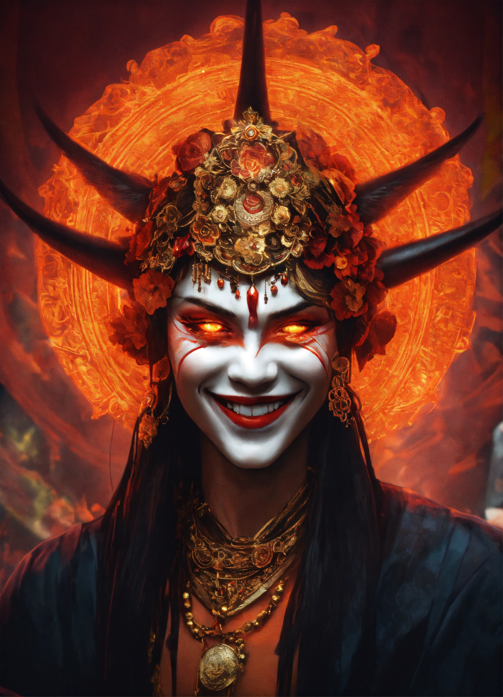 Lexica - A person high on power, evil grin and vibes