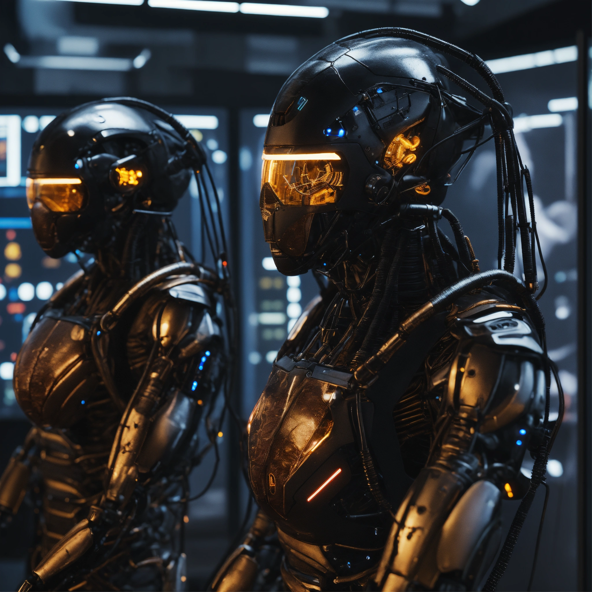 Lexica - Group of 3 black cockroach faced humanoids with detailed ...
