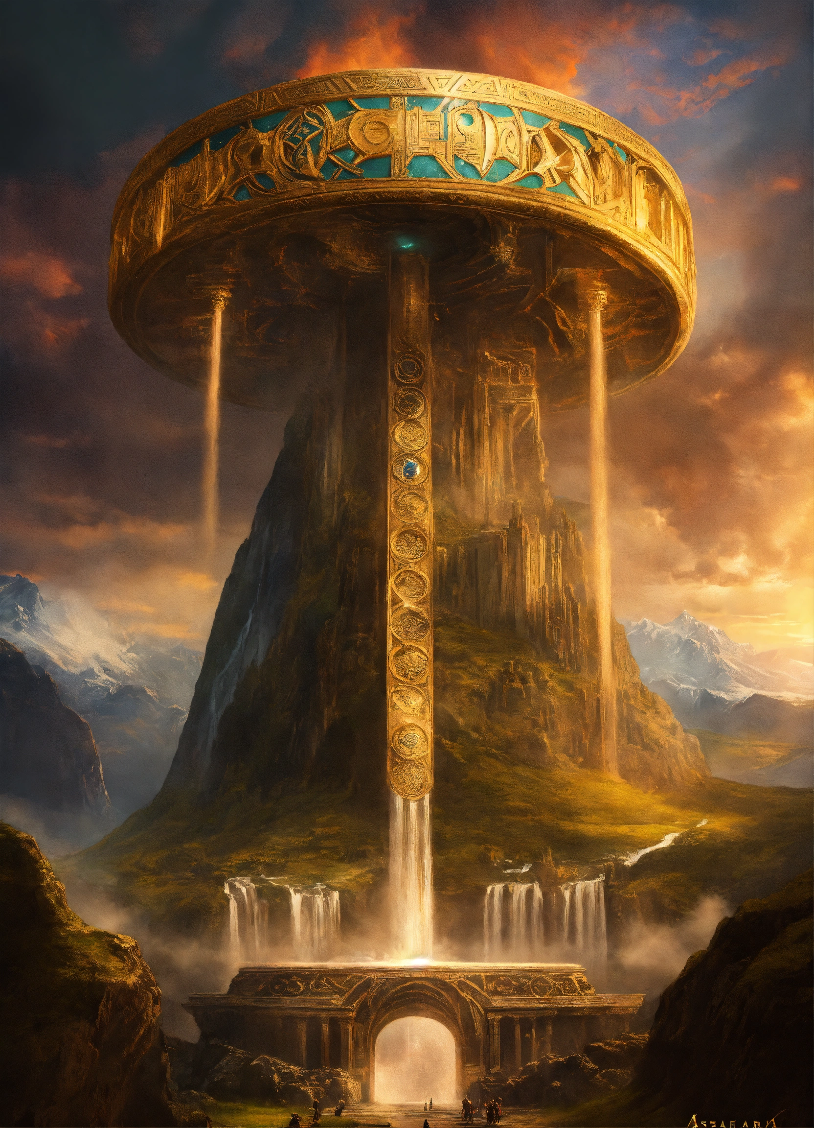 Lexica - Asgard, valhalla, hall of the gods, epic, majestic,