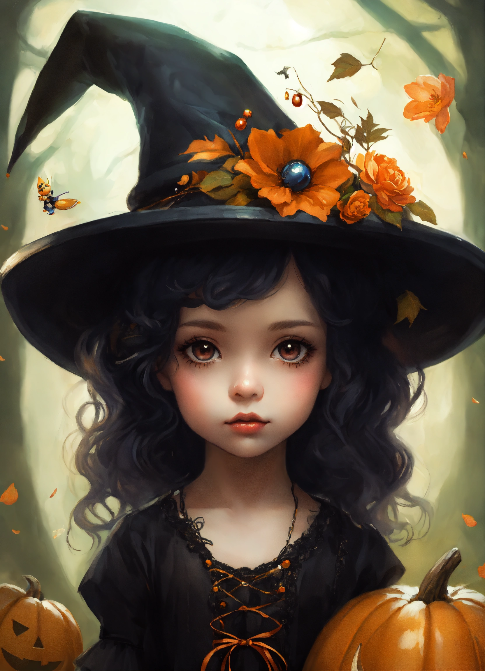 Lexica - Portrait and shot full body of a very cute gothic chibi girl ...