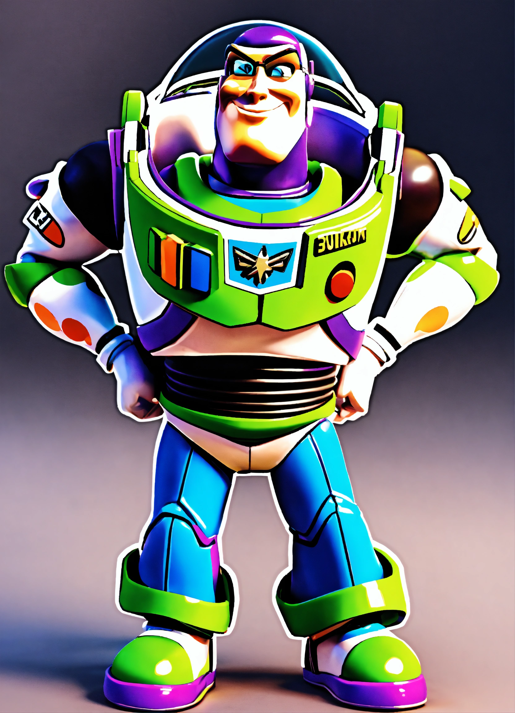 Lexica - 3D model, buzz lightyear dressed in trendy hip-hop attire ...