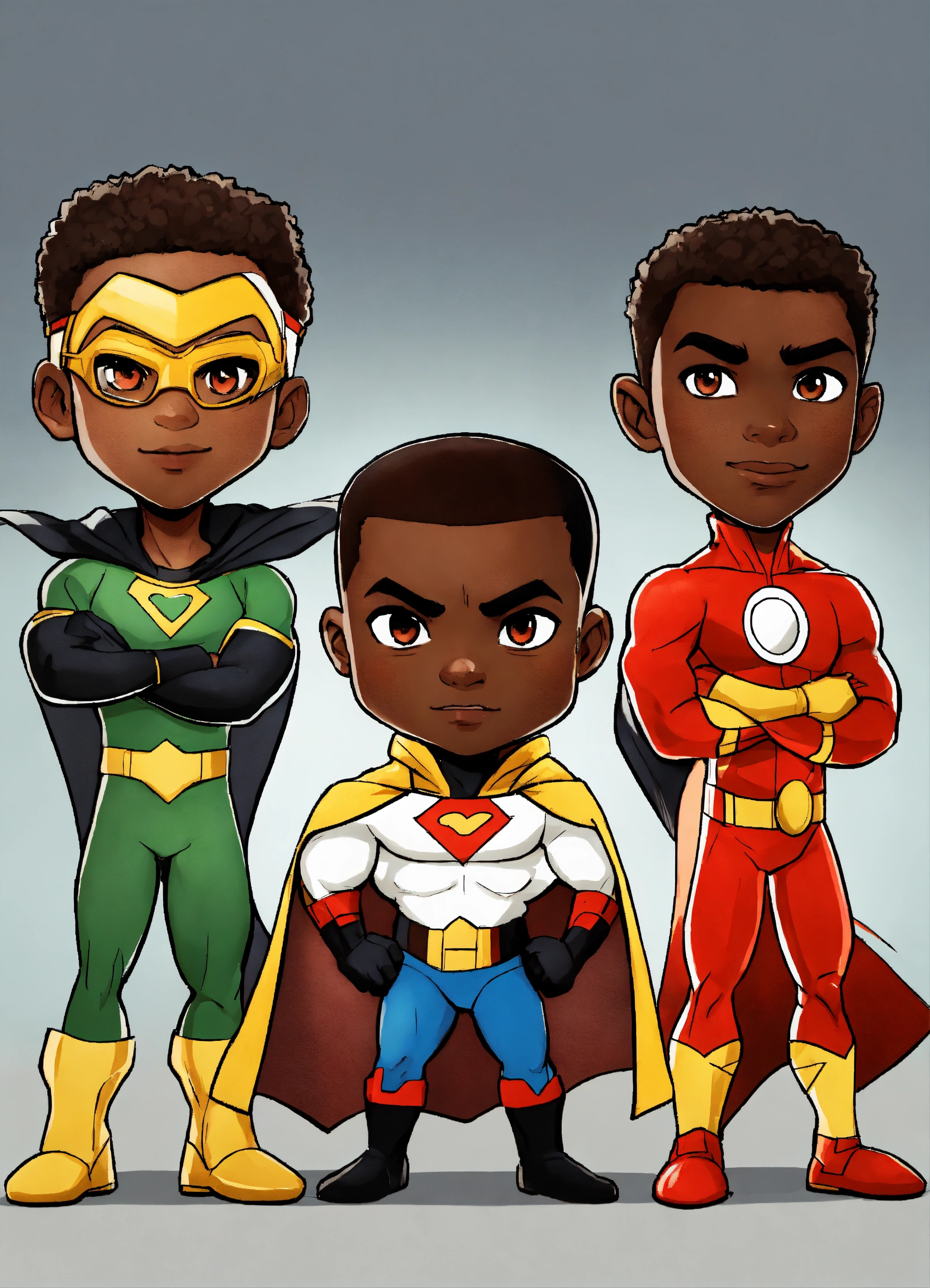 Lexica - Make Me Cartoon Little African American Dark Skinned Boys In 