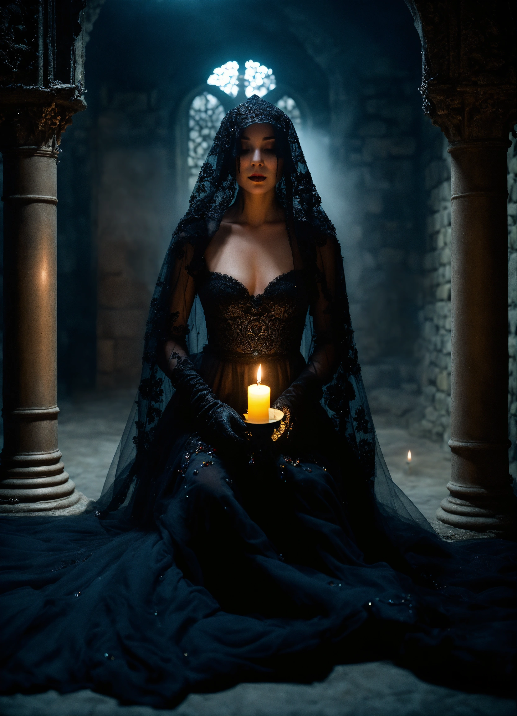 Lexica - Fantasy fairytale photographic portrait of totally shrouded ...