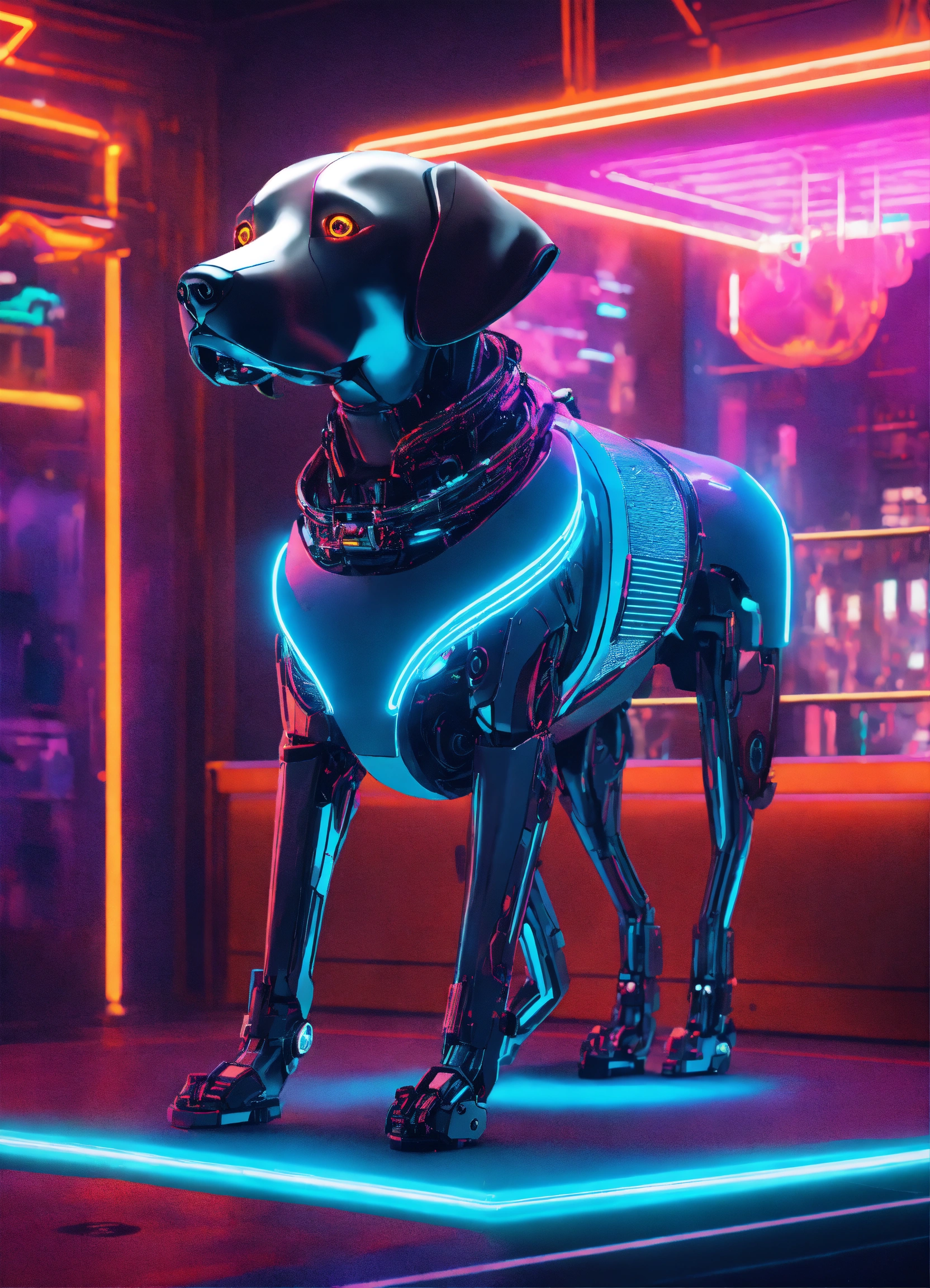 Lexica - In the style of surrealism, fine details. Robotic dog butler ...