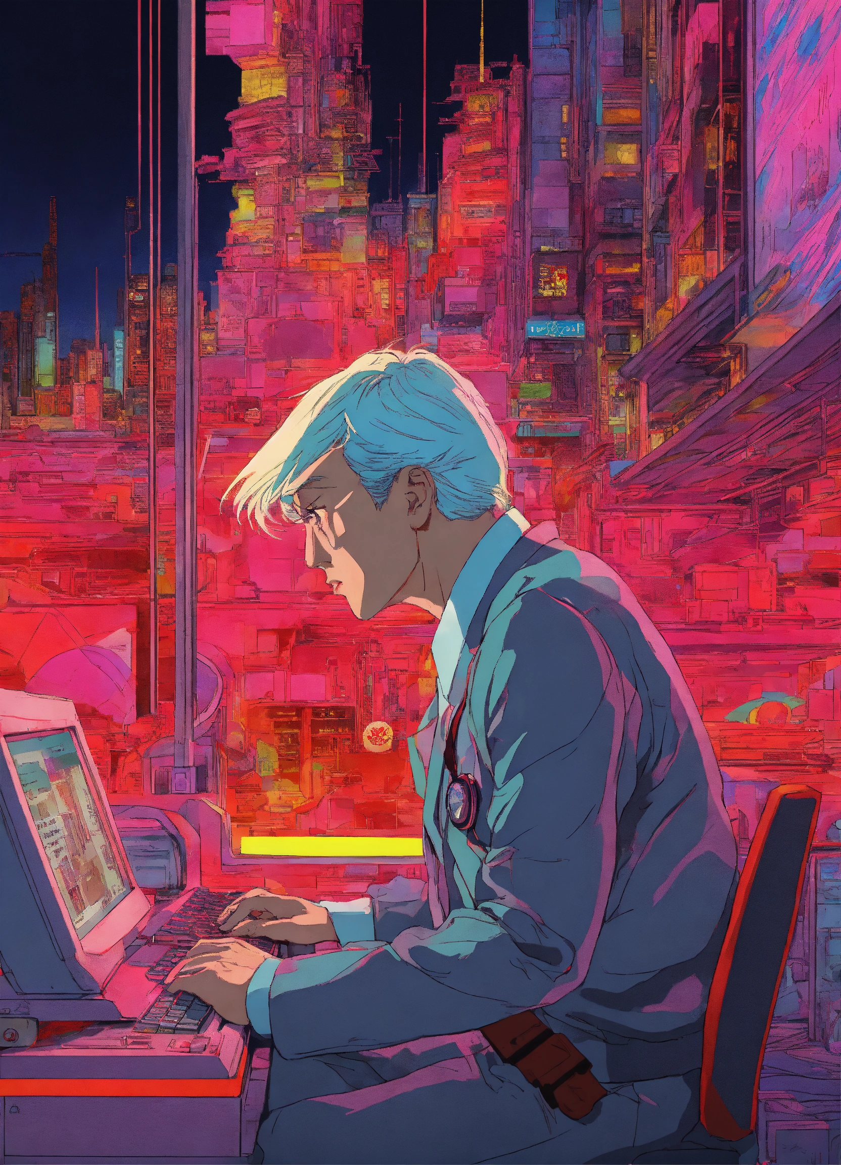 Lexica - In the style of 90's vintage anime, surrealism, akira style ...