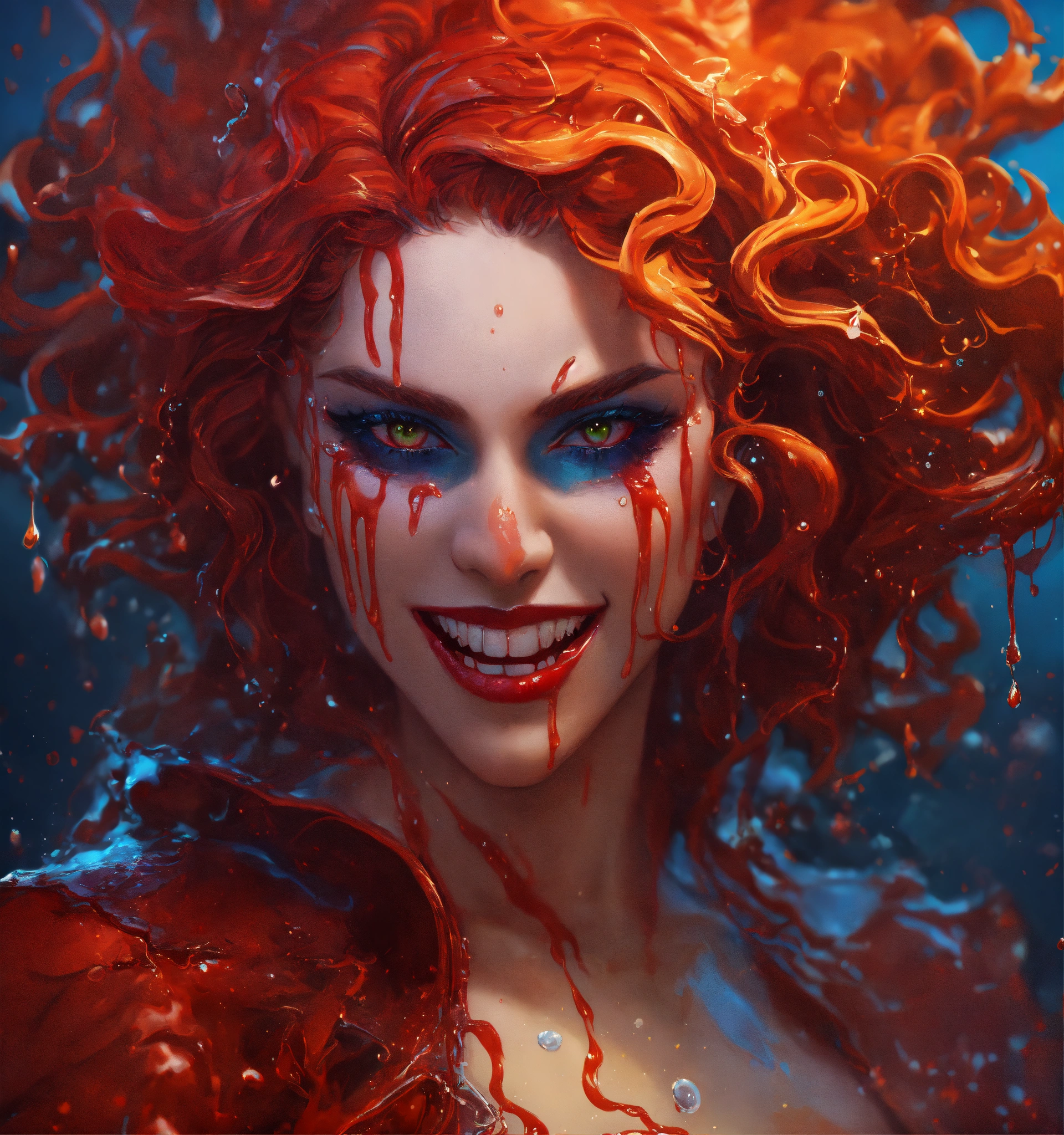 Lexica Splash Art A Quirky Liquid Portrait Of A Hauntingly Beautiful