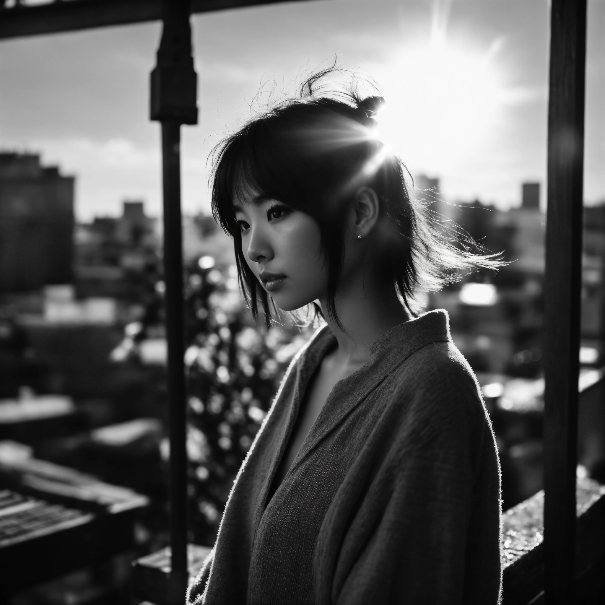 Lexica - A filmlike Photograph of a Japanese idol girl posing on a ...