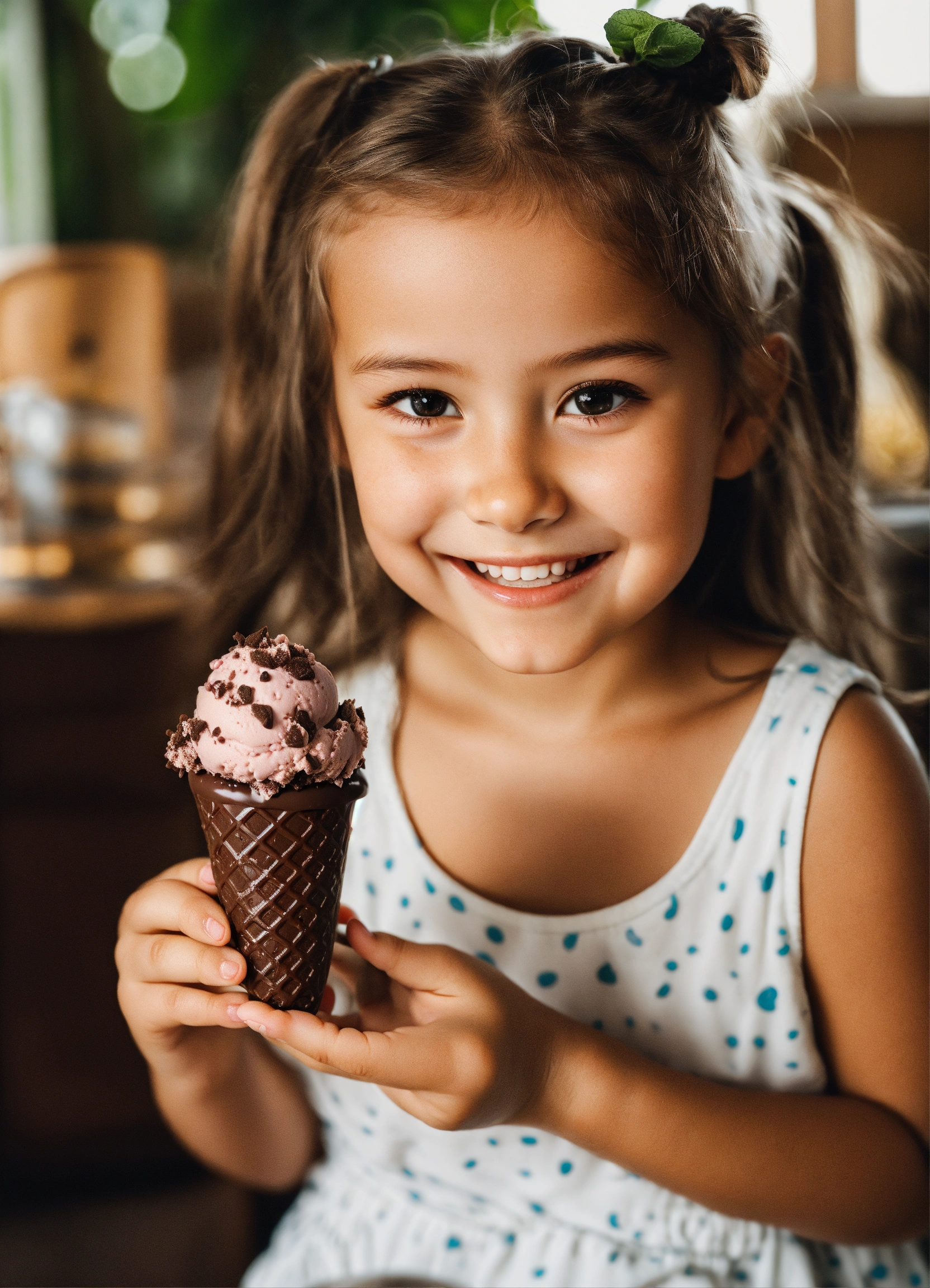 lexica-little-girl-eating-chocolate-ice-cream-little-girl-looking-happy