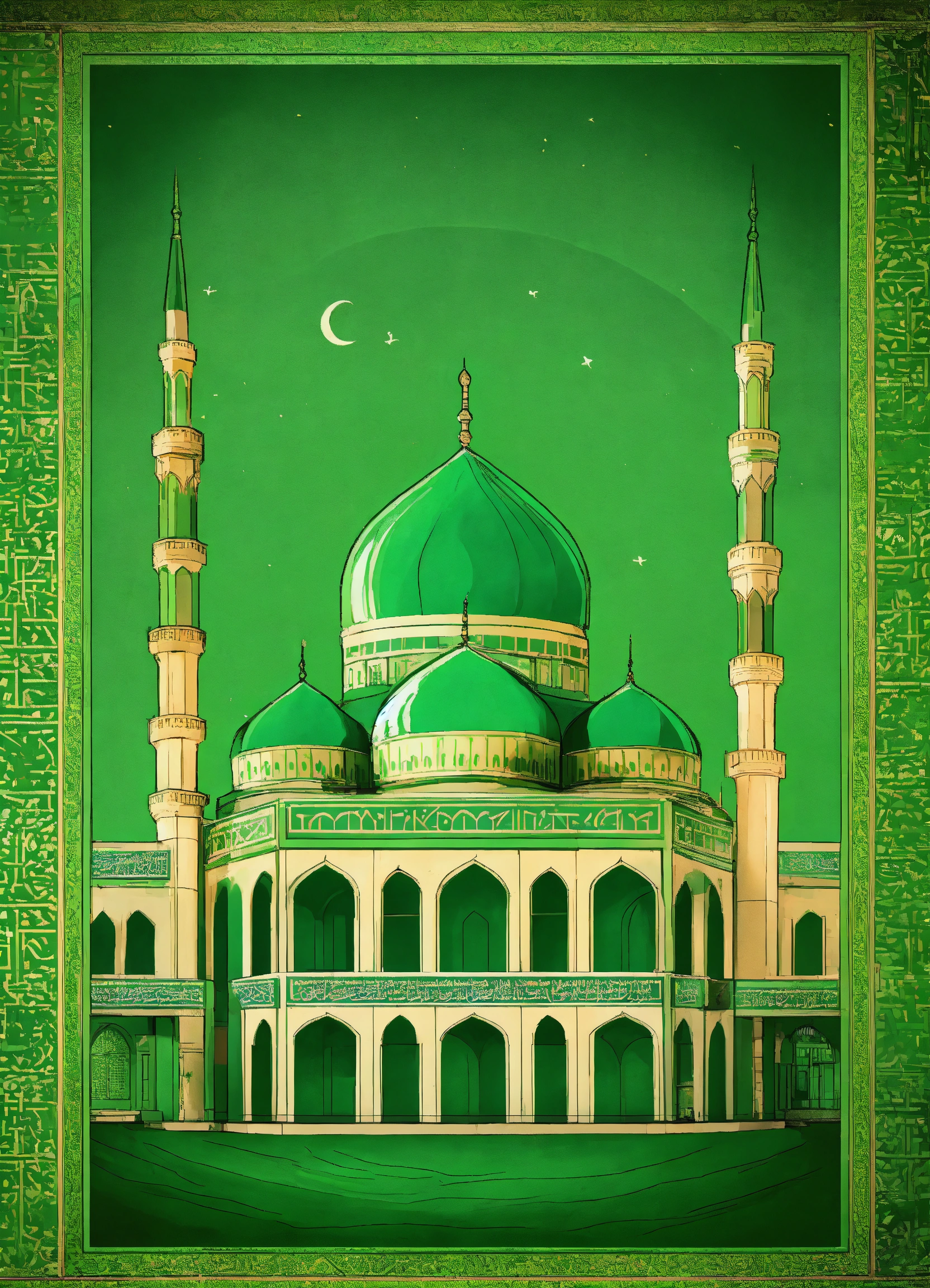 Lexica - Green color mosque