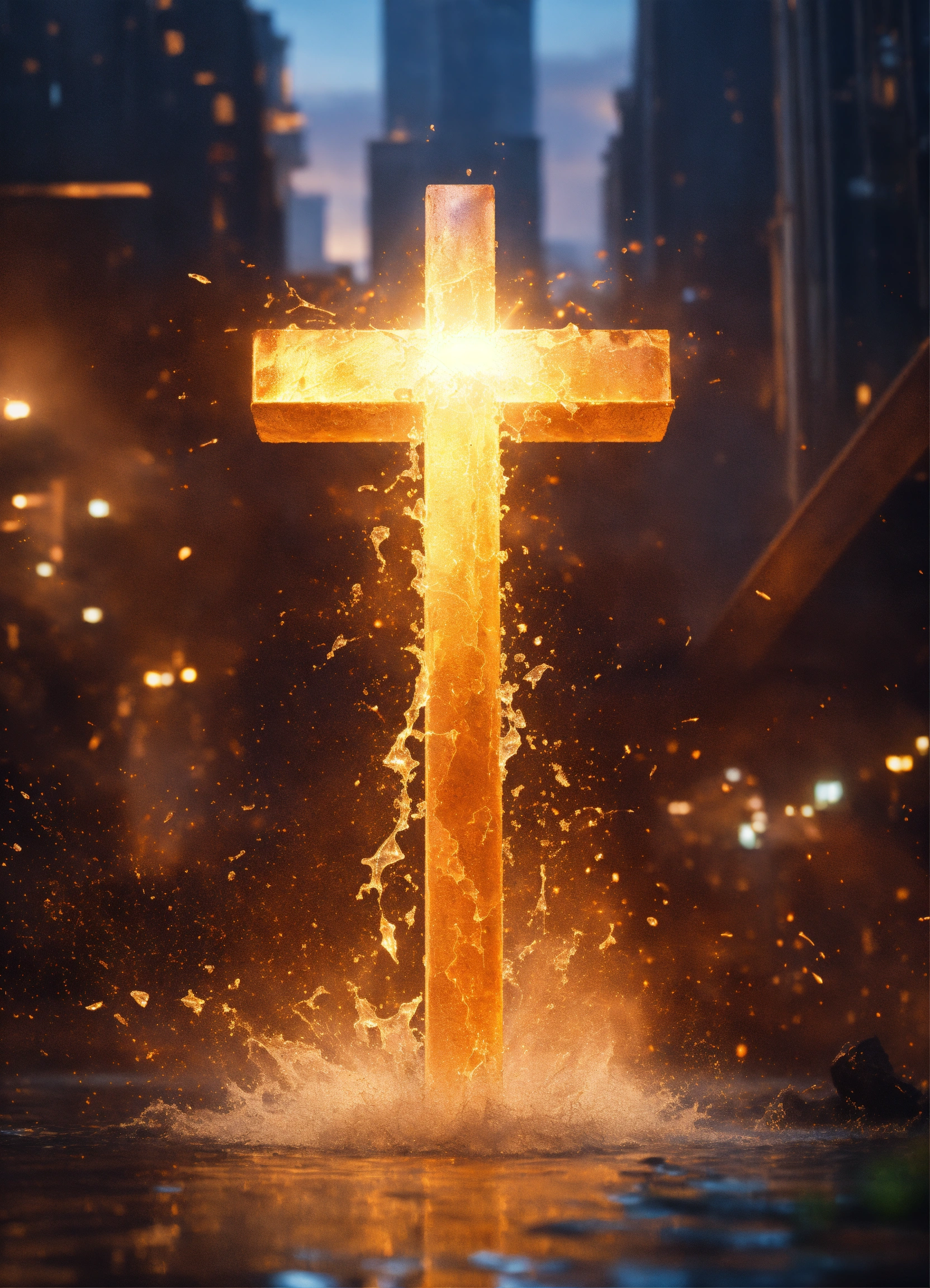 Lexica - Cross, in a world,within a world,beams of light in the ...
