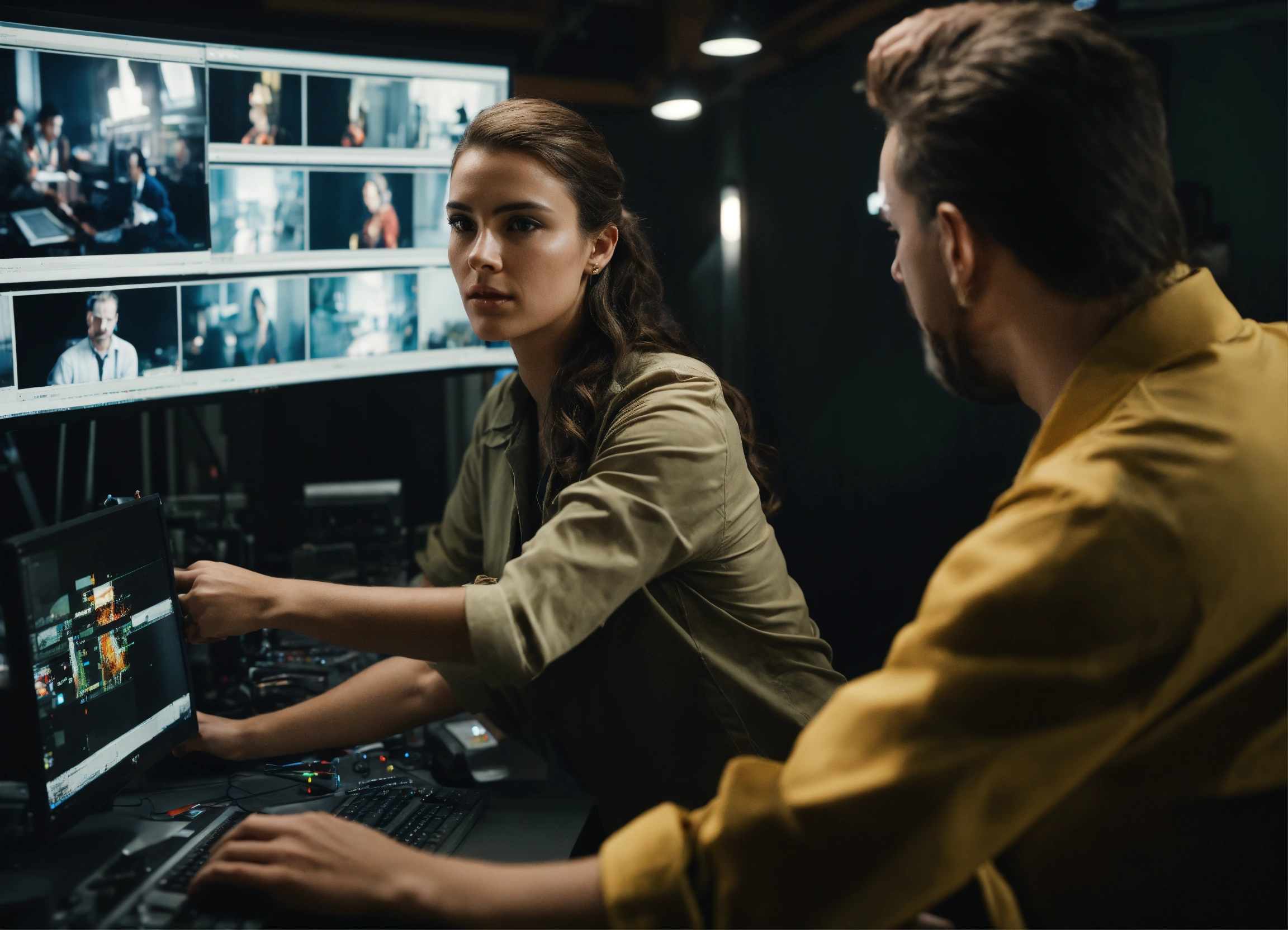 Lexica - Film studio. Two different people an editor and a director are ...