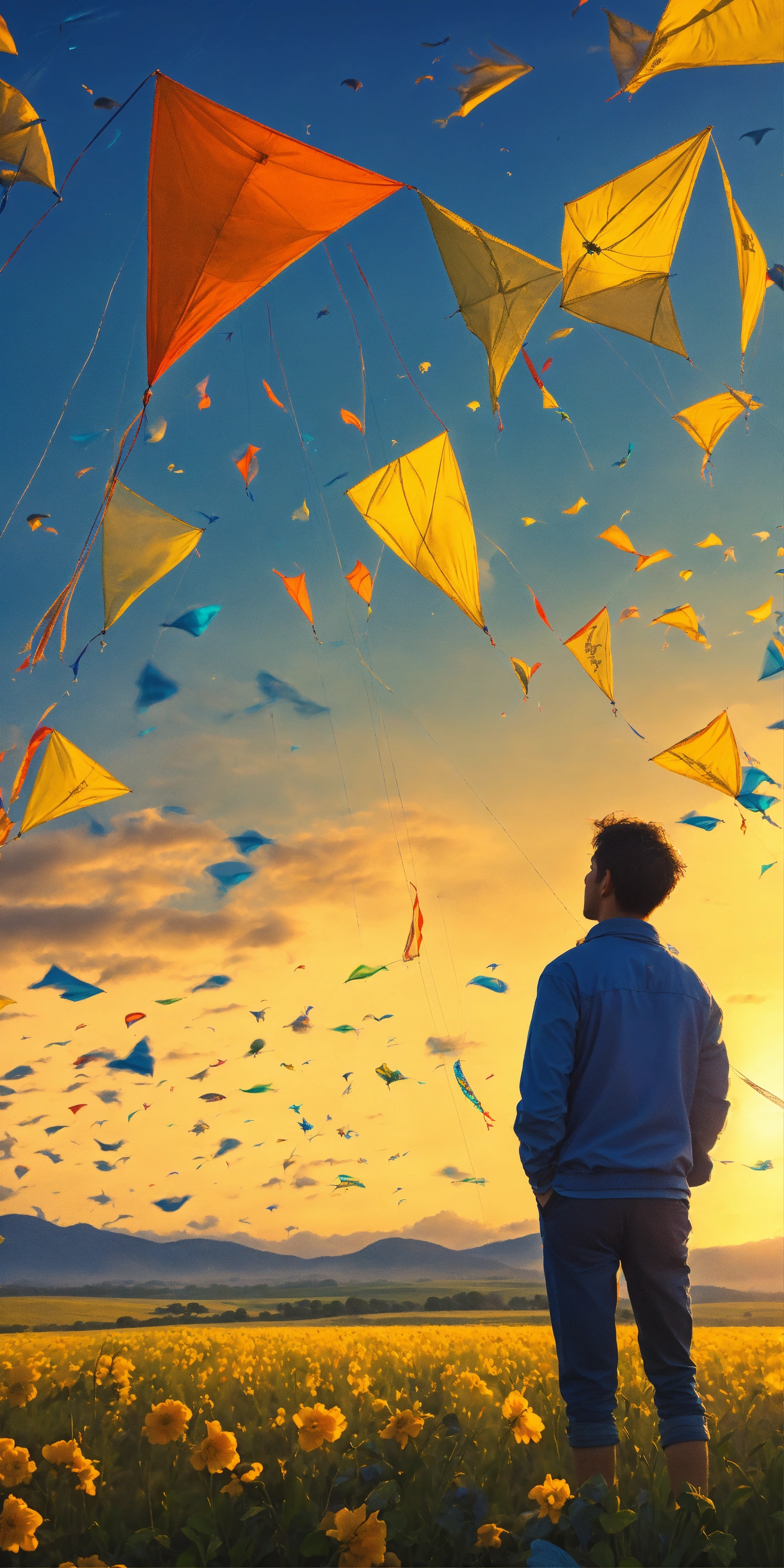 Lexica - Somebody is gazing at thousands of kites in the deep blue ...