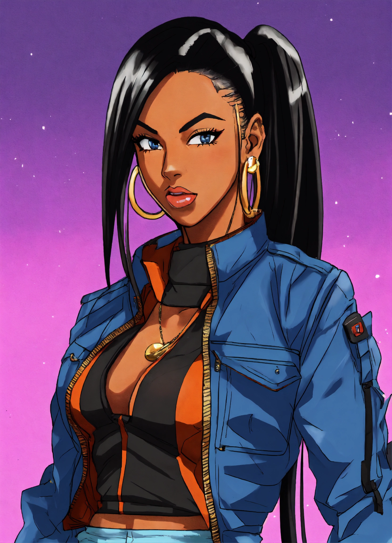 Lexica - Aaliyah Dragon Ball Z style outfit