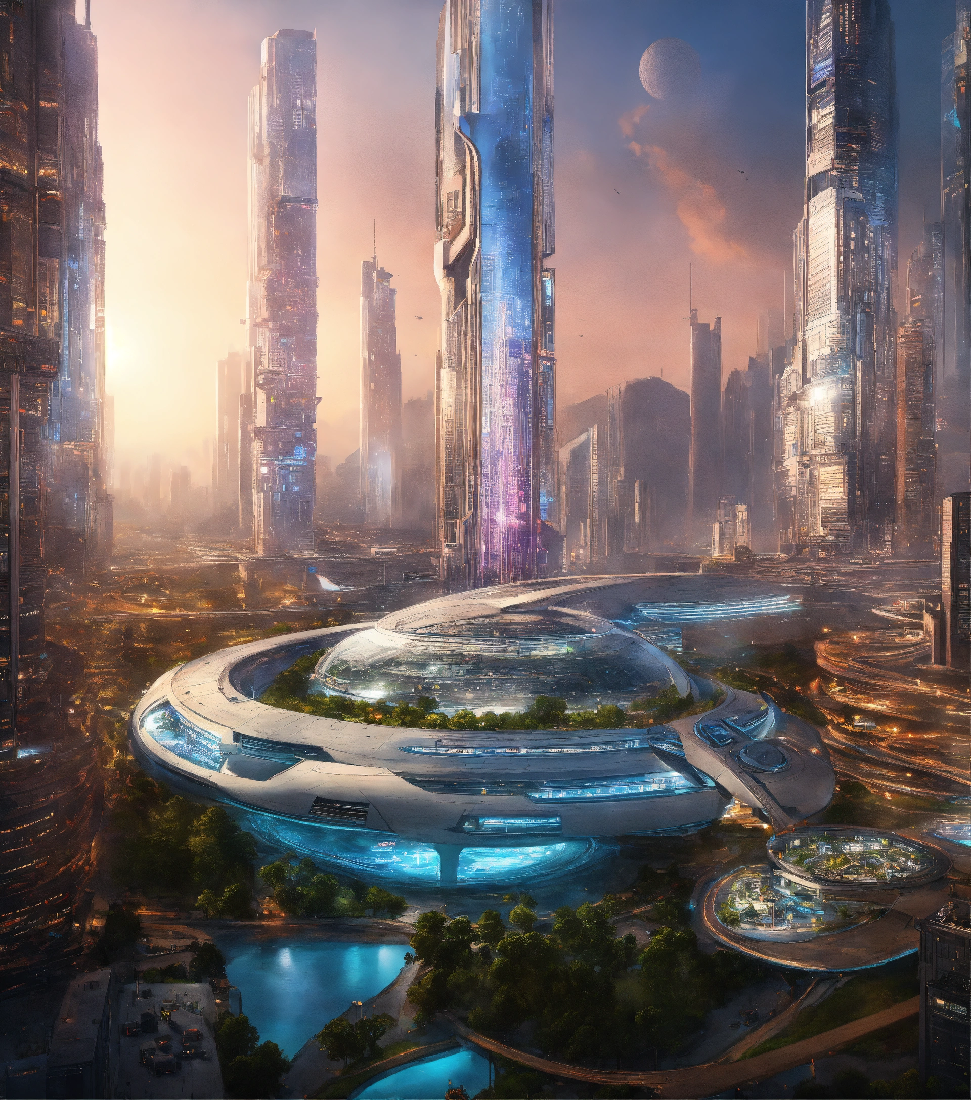 Lexica - Pictures of the futuristic city of Utopia showcasing the ...