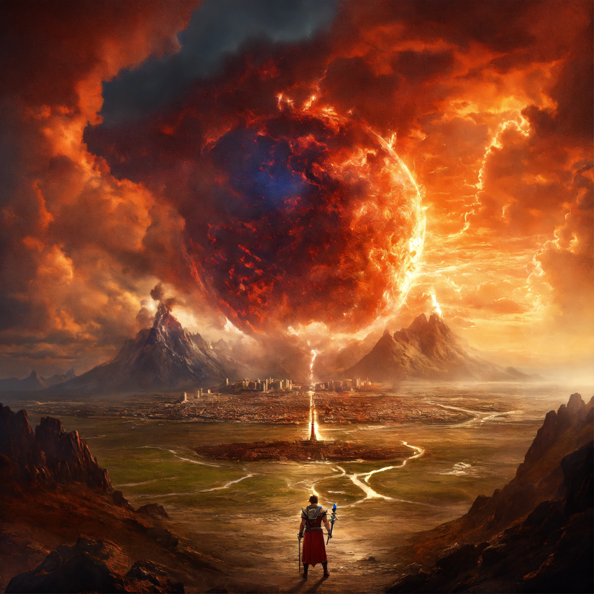 Lexica - End of the world, ragnarok, mythology, realistic