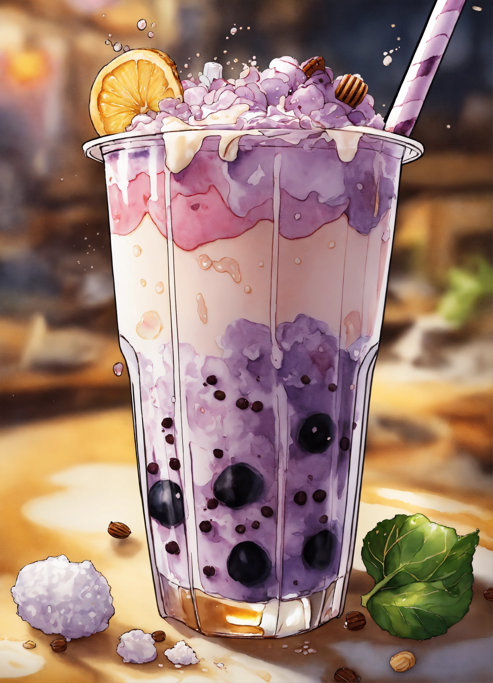 Lexica - Manga cartoon dc comic style. A mouth-watering taro with honey ...