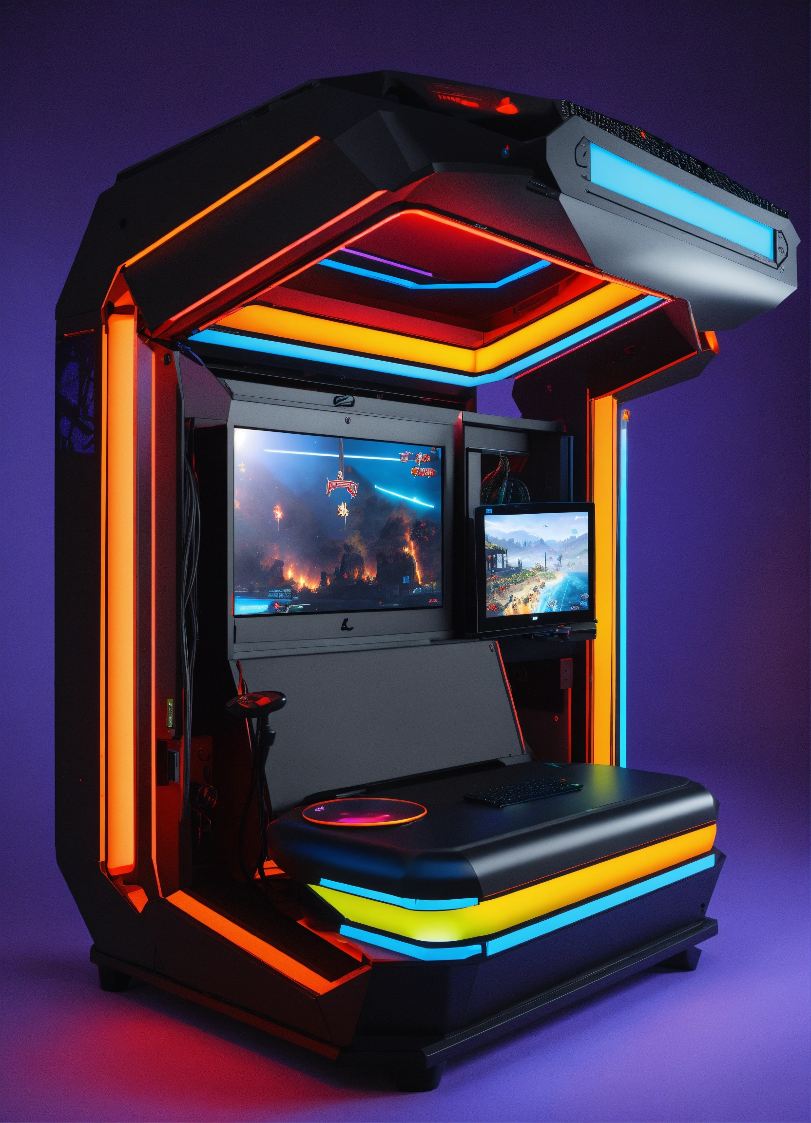 Lexica - A portable 360 modular gaming station designed with lighting ...