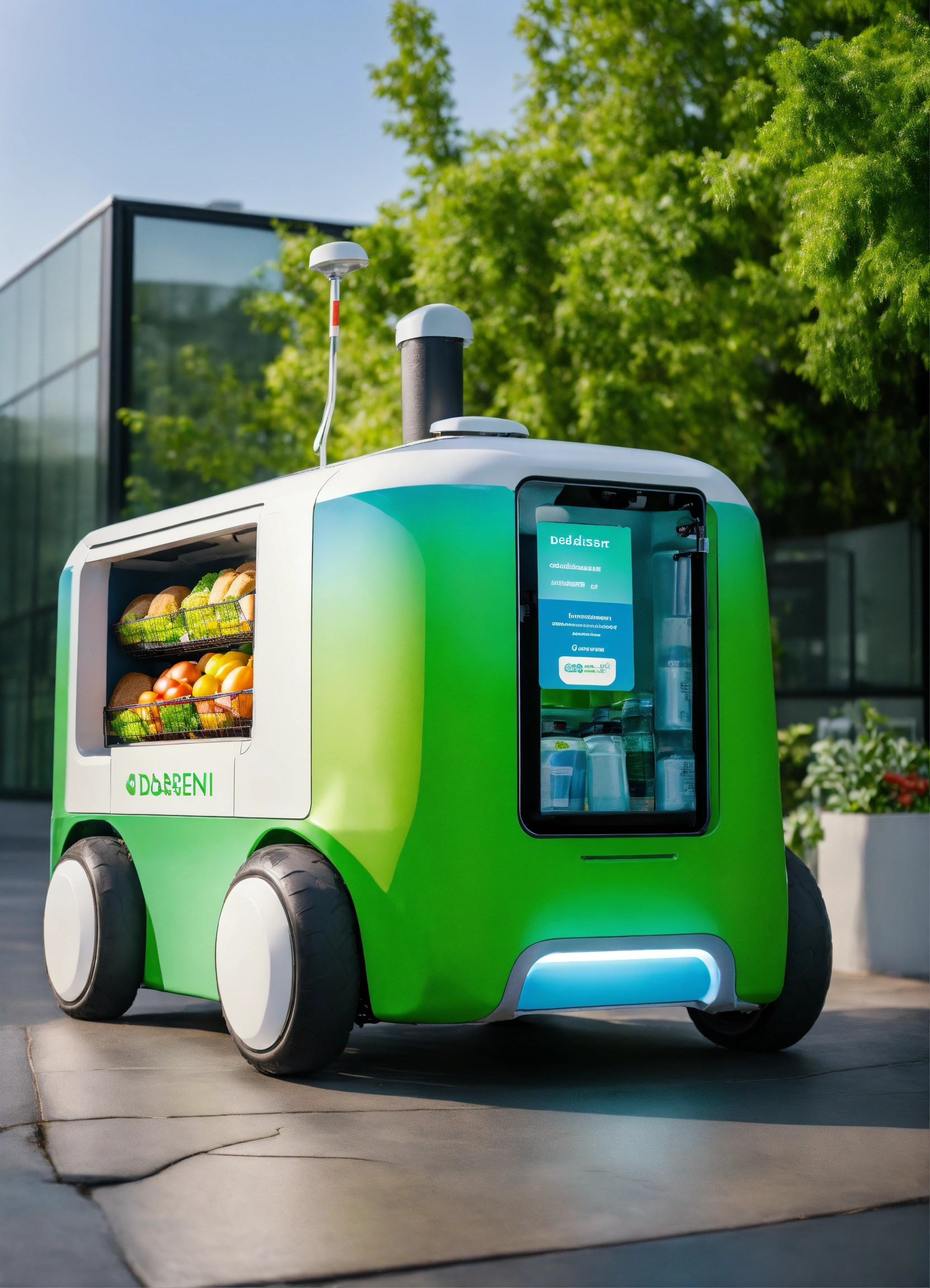 Lexica - Driverless Grocery Delivery Vehicle. Milk, Bread, Vegetables ...