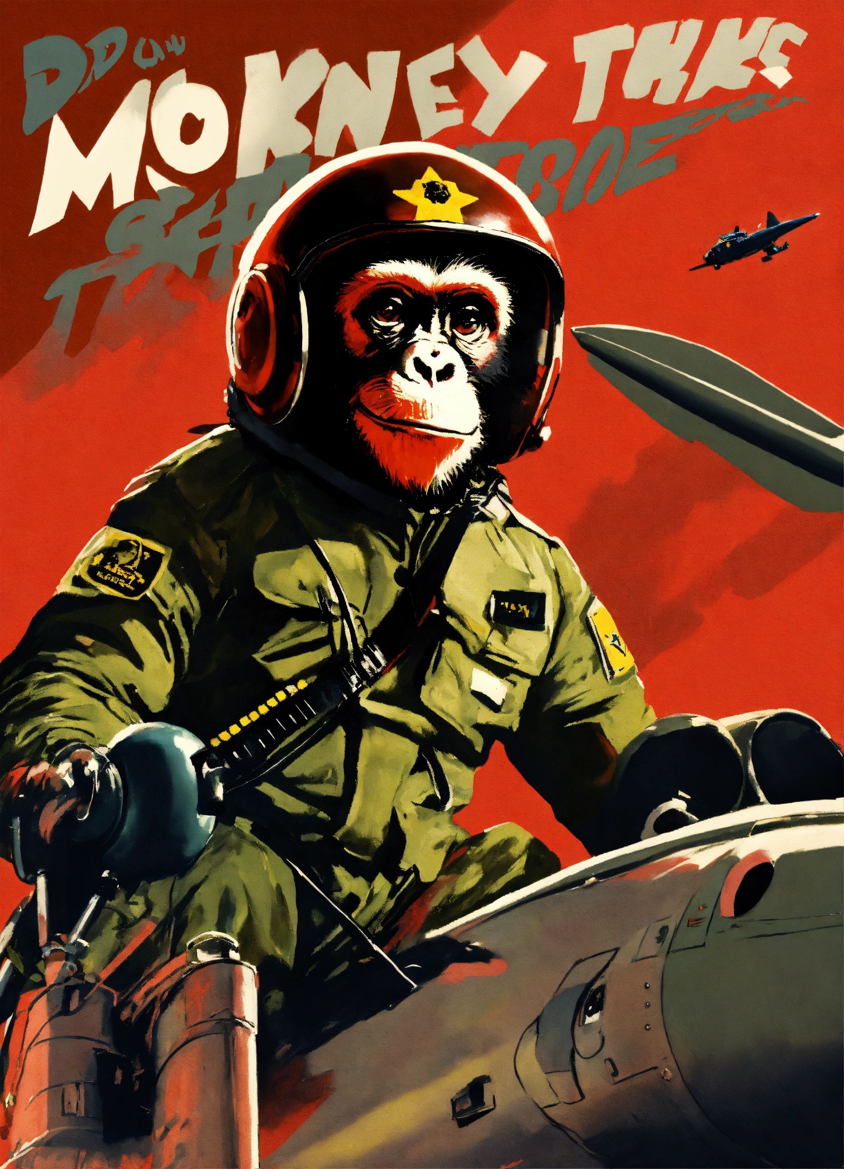 Lexica - A monkey rides a bomb like Dr. Strangelove
