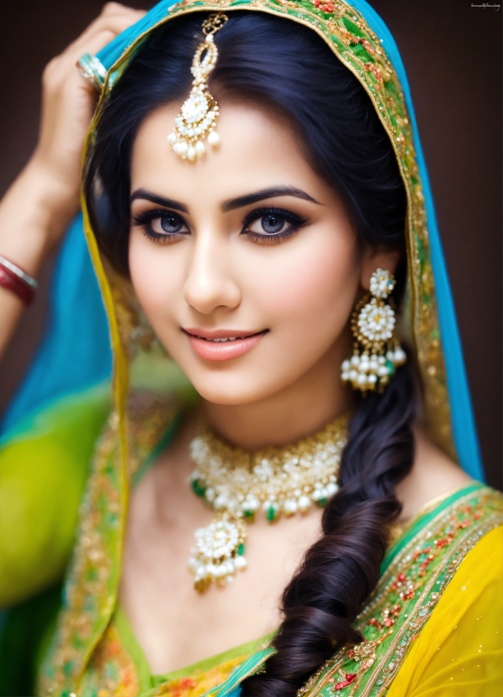 Lexica Beautifull punjabi Young girl face momement for face beauty tips
