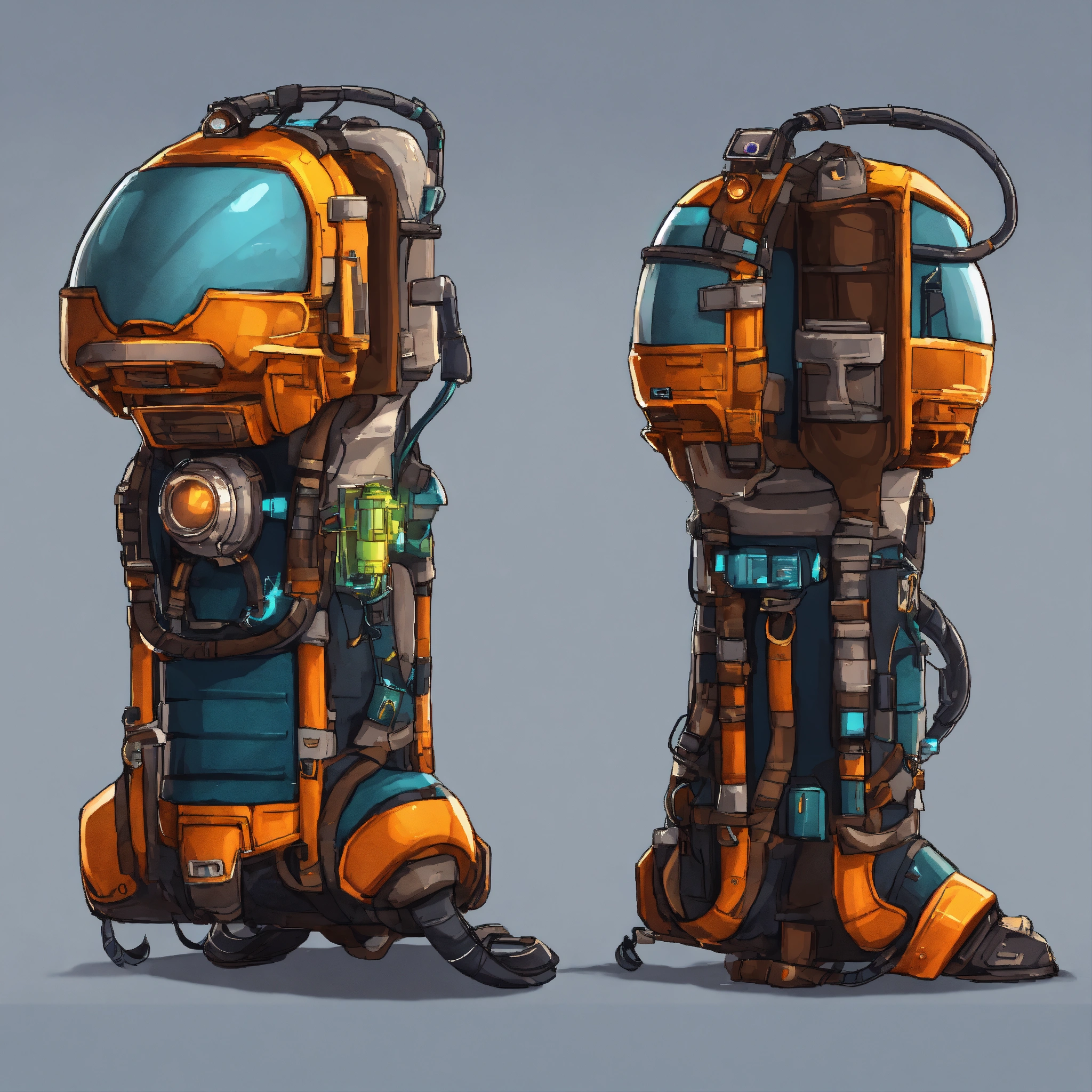 Lexica - 2d jetpack. comic theme, right side view, for a 2d side ...