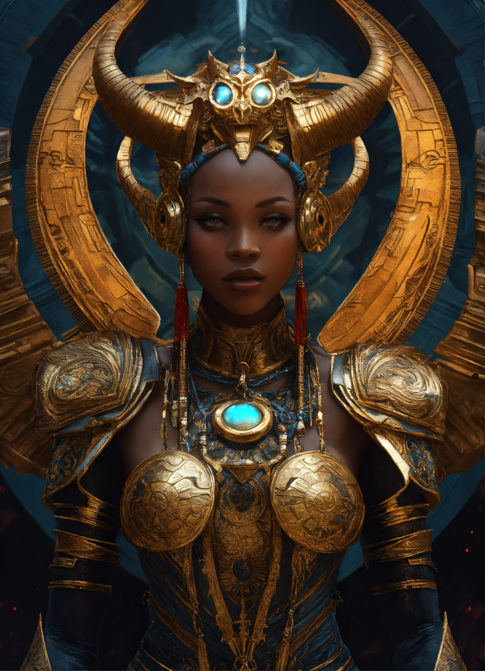 Lexica - A african devil women wearing an epic art, in style of art ...