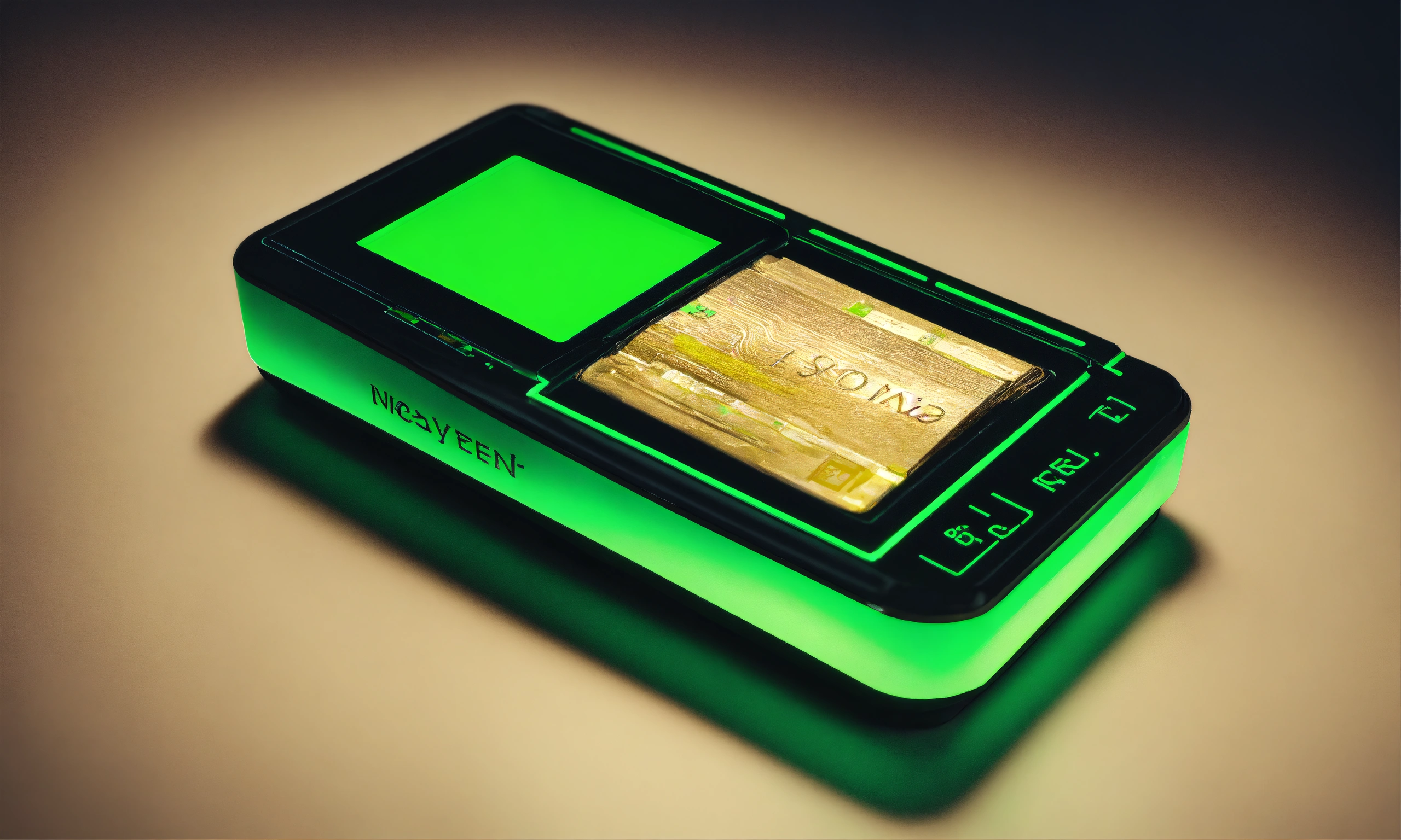 Lexica - Retro futuristic very simple small compact device that accepts ...