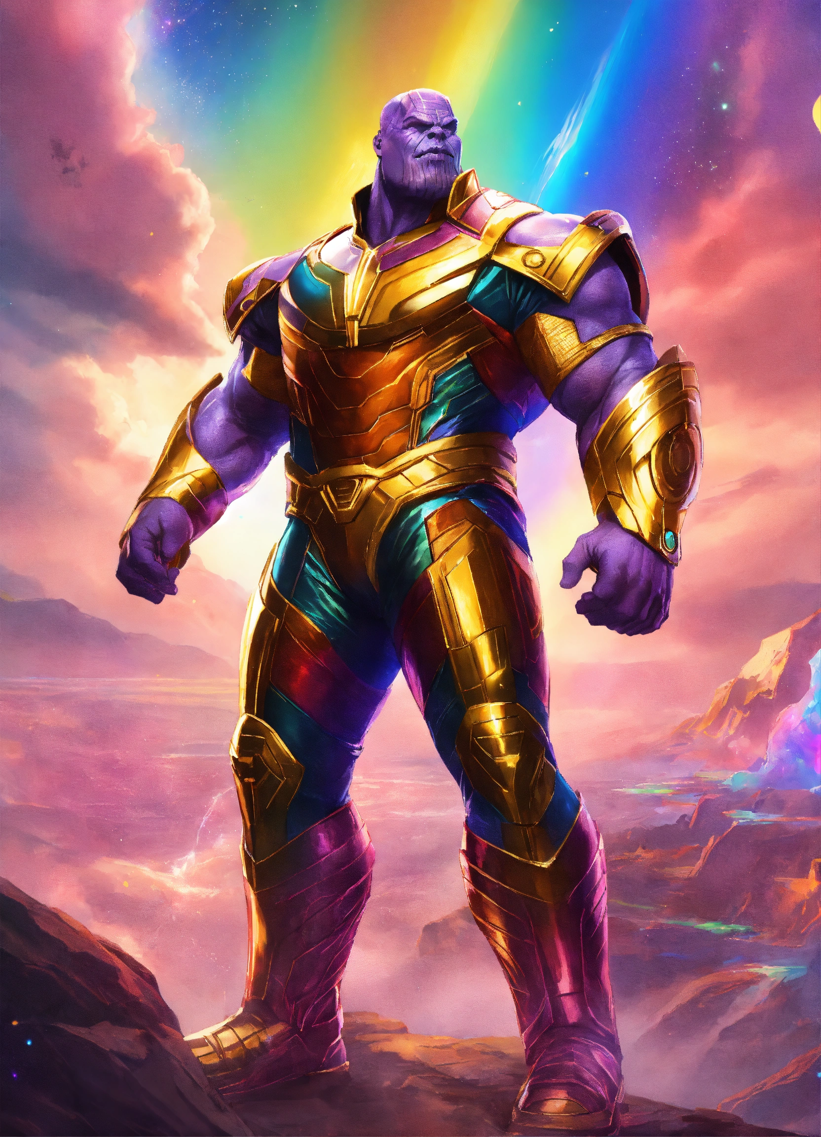 Lexica - Thanos chrome god rainbow