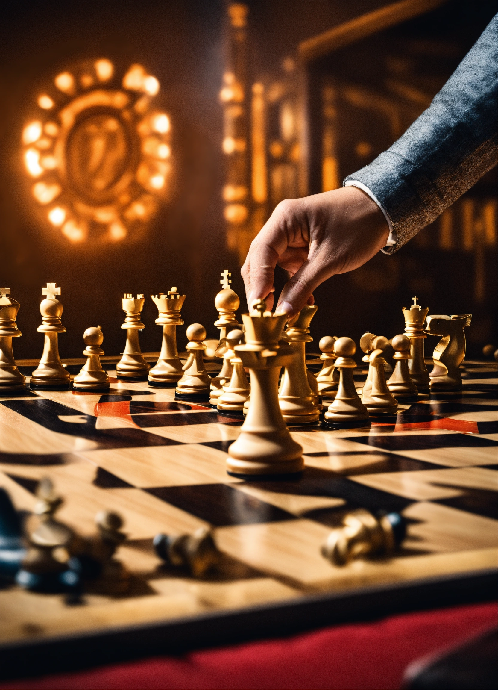 Lexica - Chess board with a hand about to hit the king down to win the ...