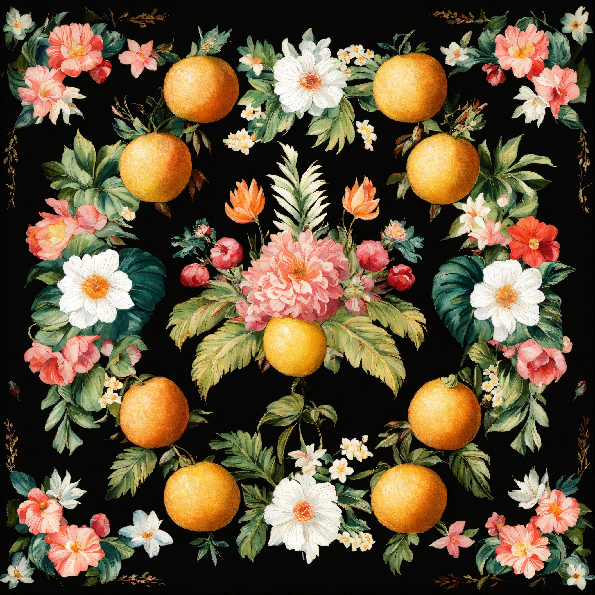 Lexica - Create a tile seamless repeating of a stylistic Rococo ...
