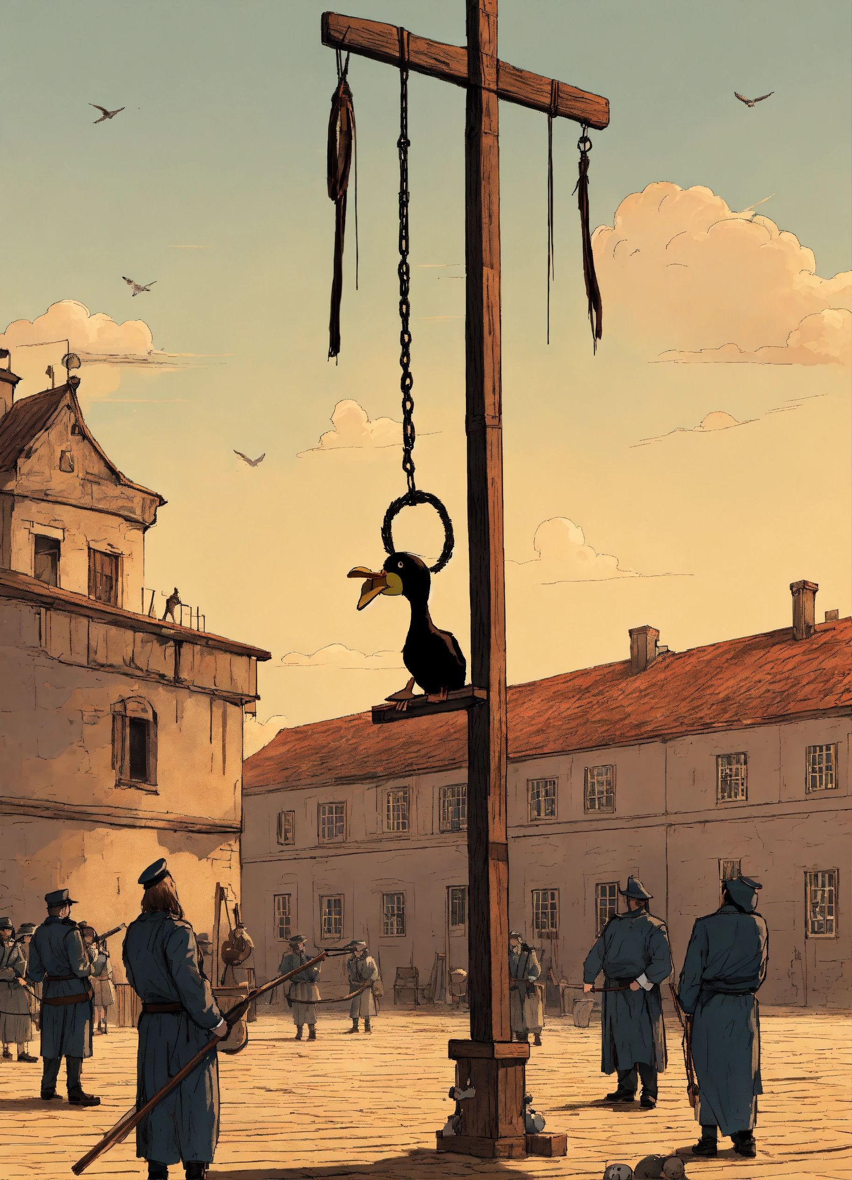 Lexica Public Execution Gallows In The Courtyard Executioner